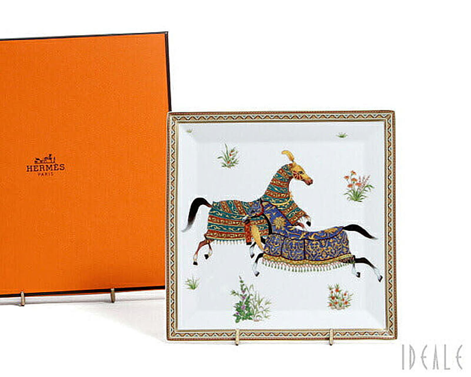 エルメス シュバルドリアン 9841 スクエアプレート 7x7cm No.1