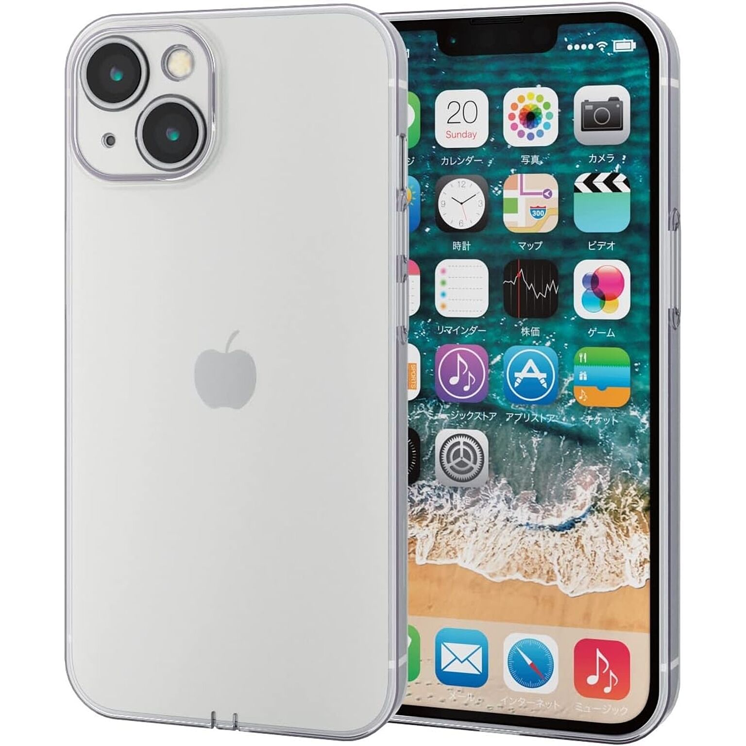 エレコム iPhone14 ケース カバー 極限保護 カメラ保護付き カメラレンズ周りまで保護 ソフト TPU ネイビー PM-A22AUCTKCR クリア