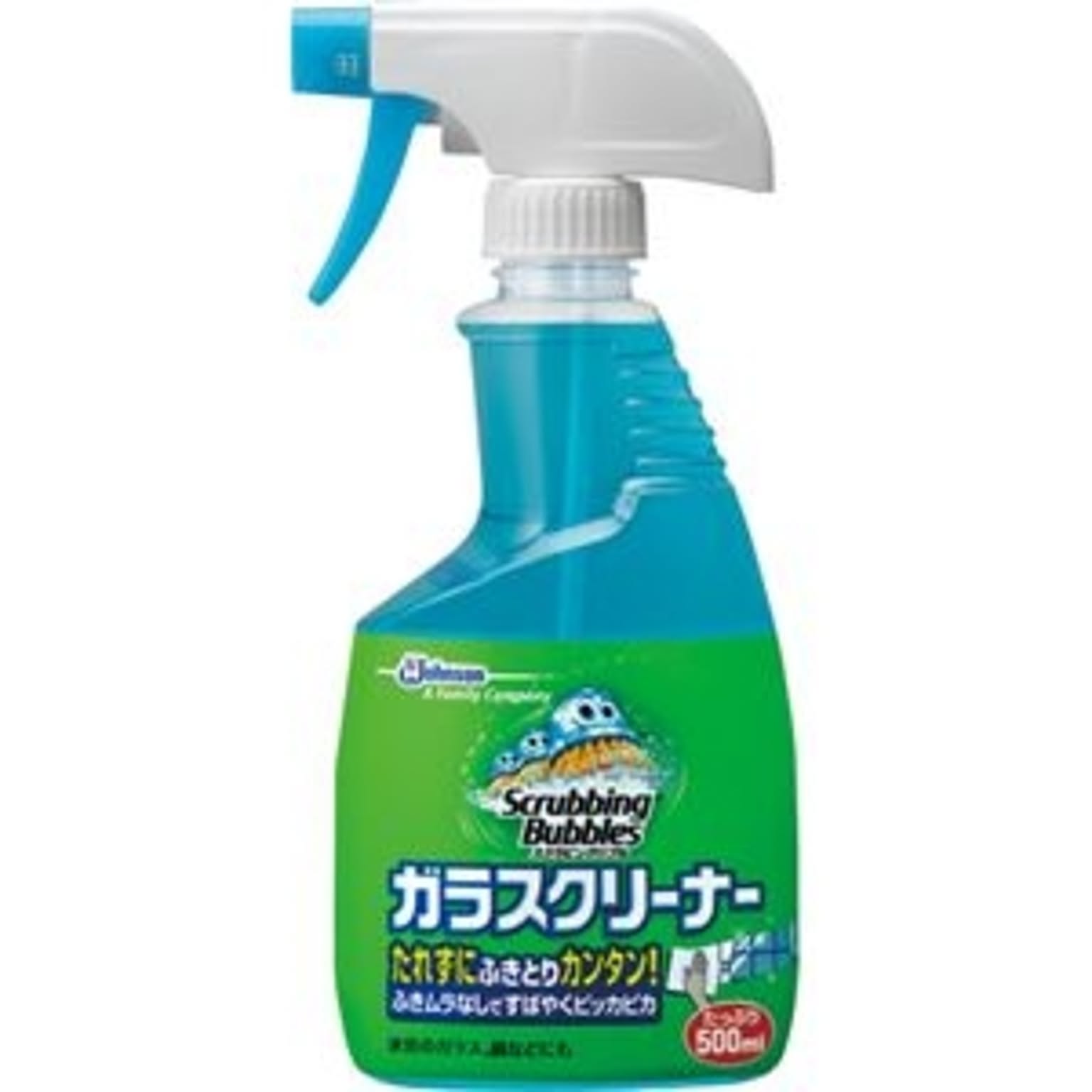 （まとめ） ジョンソン スクラビングバブル ガラスクリーナー 本体 500ml 1本 【×10セット】