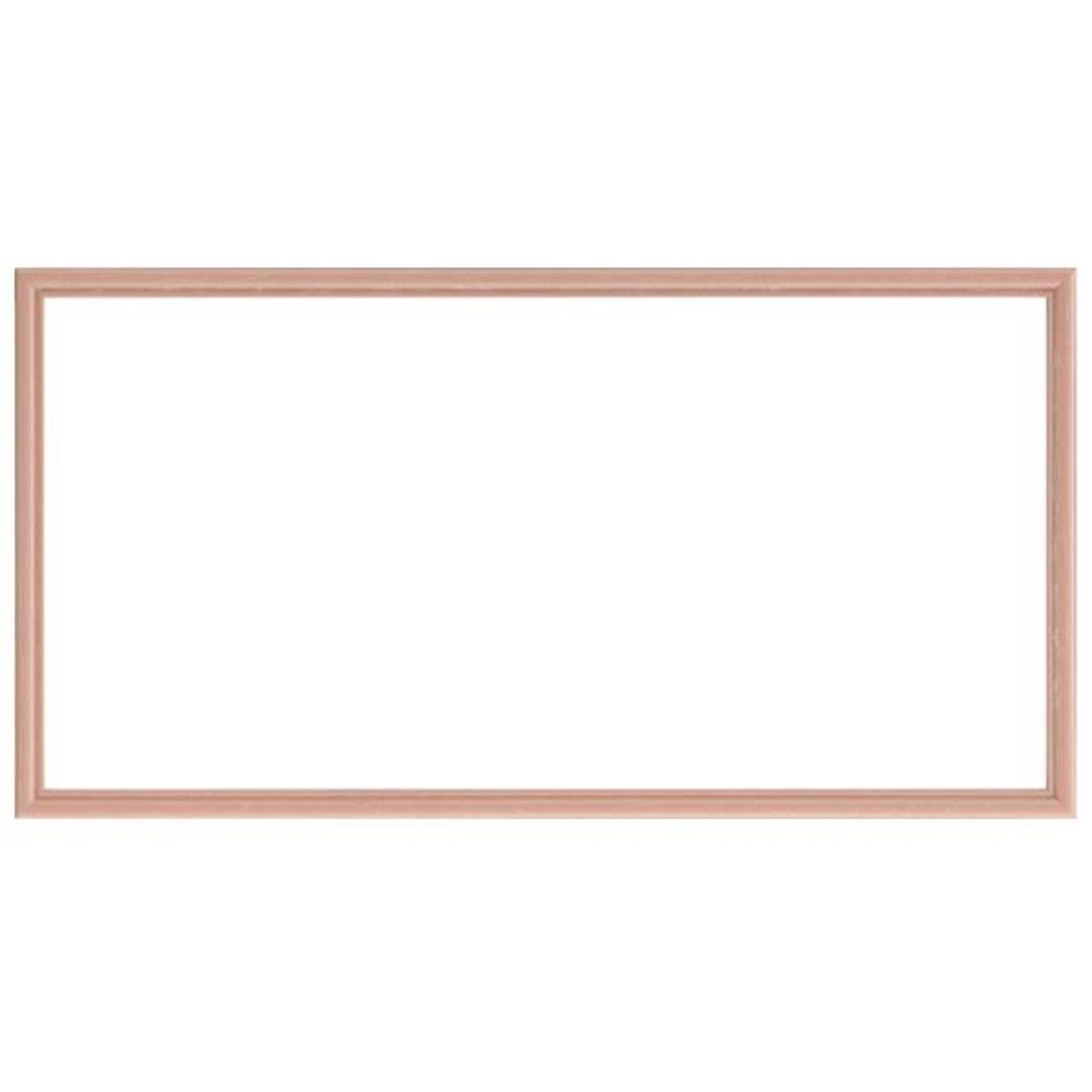 ナチュラル仕様 額縁/フレーム 【横長型 500×150 ピンク】 吊金具付き 木製