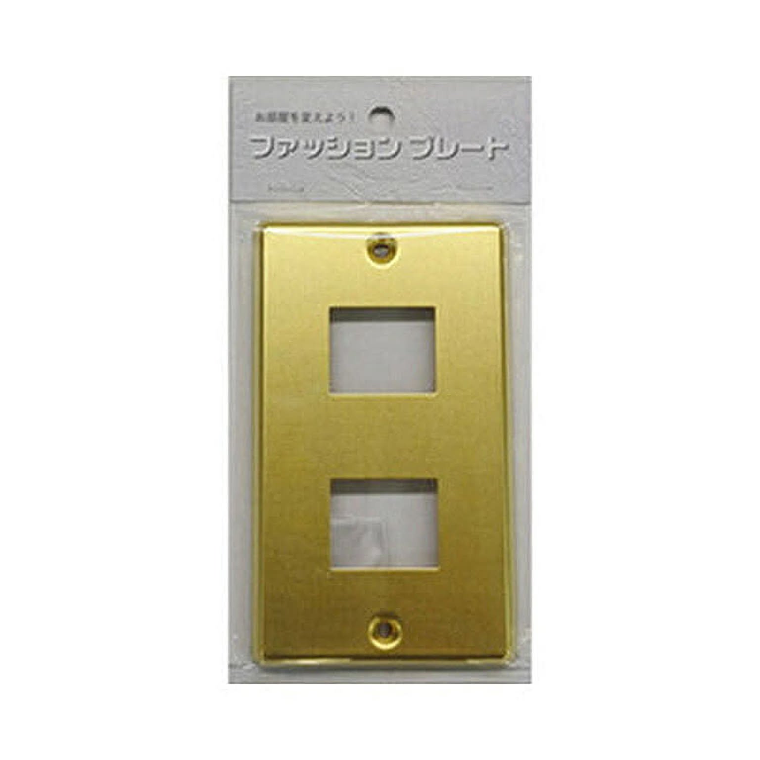 オーム電機 OHM 004699 スイッチカバー 真鍮 2コ用 管理No. 4971275046993