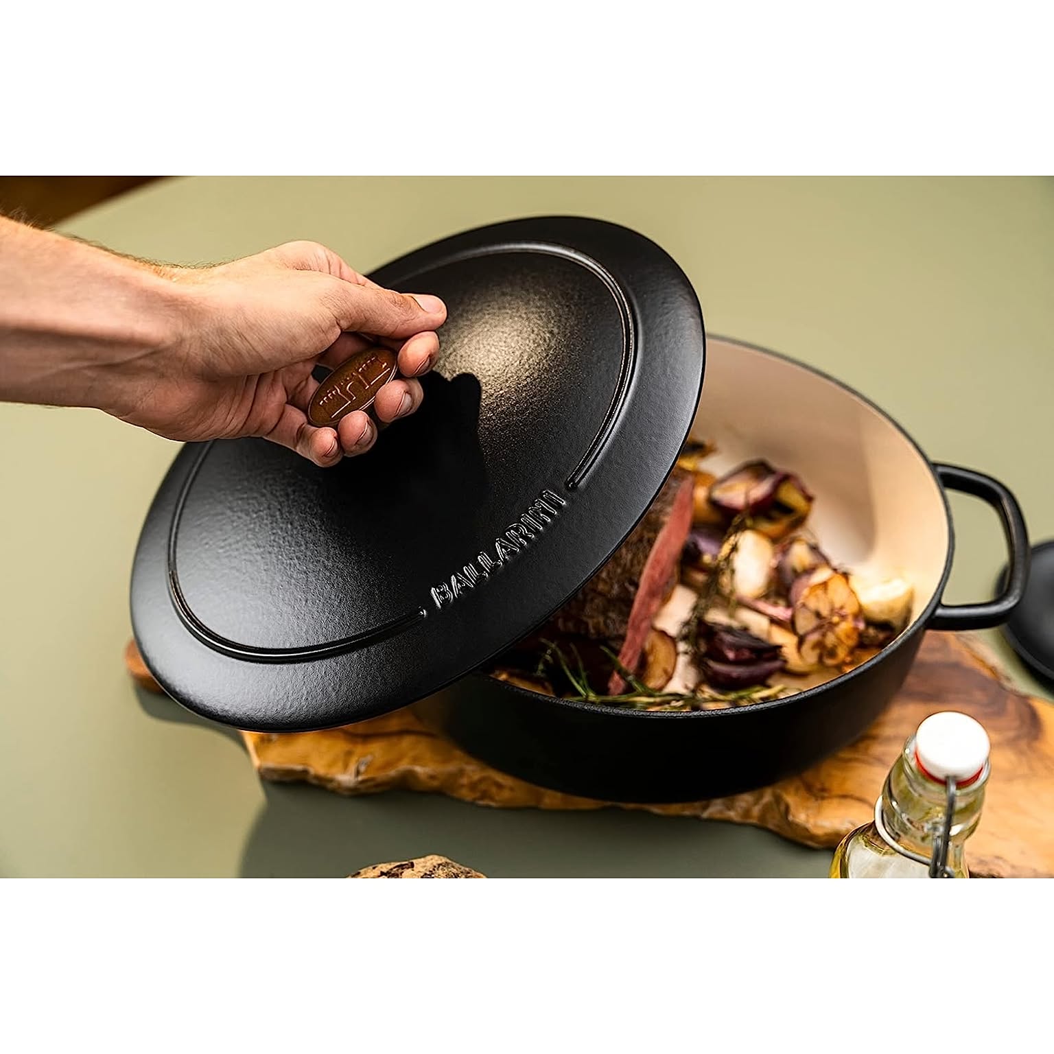 バッラリーニ ほうろう鍋 ベラモンテ ラウンド20センチ レッド