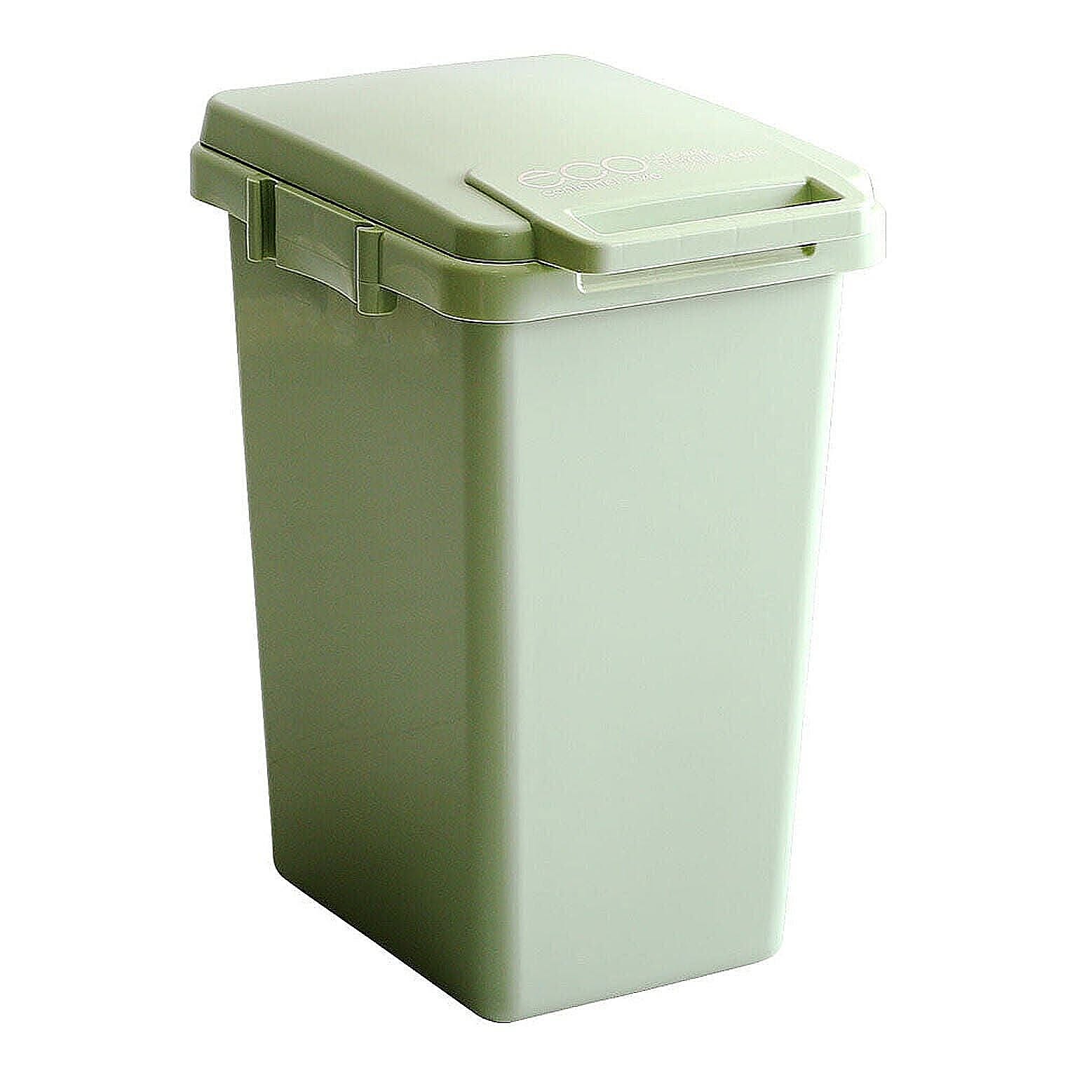 日本製ダストボックス(大容量45L)ジョイント連結対応、ワンハンド開閉【econtainer-GreenStyle-】