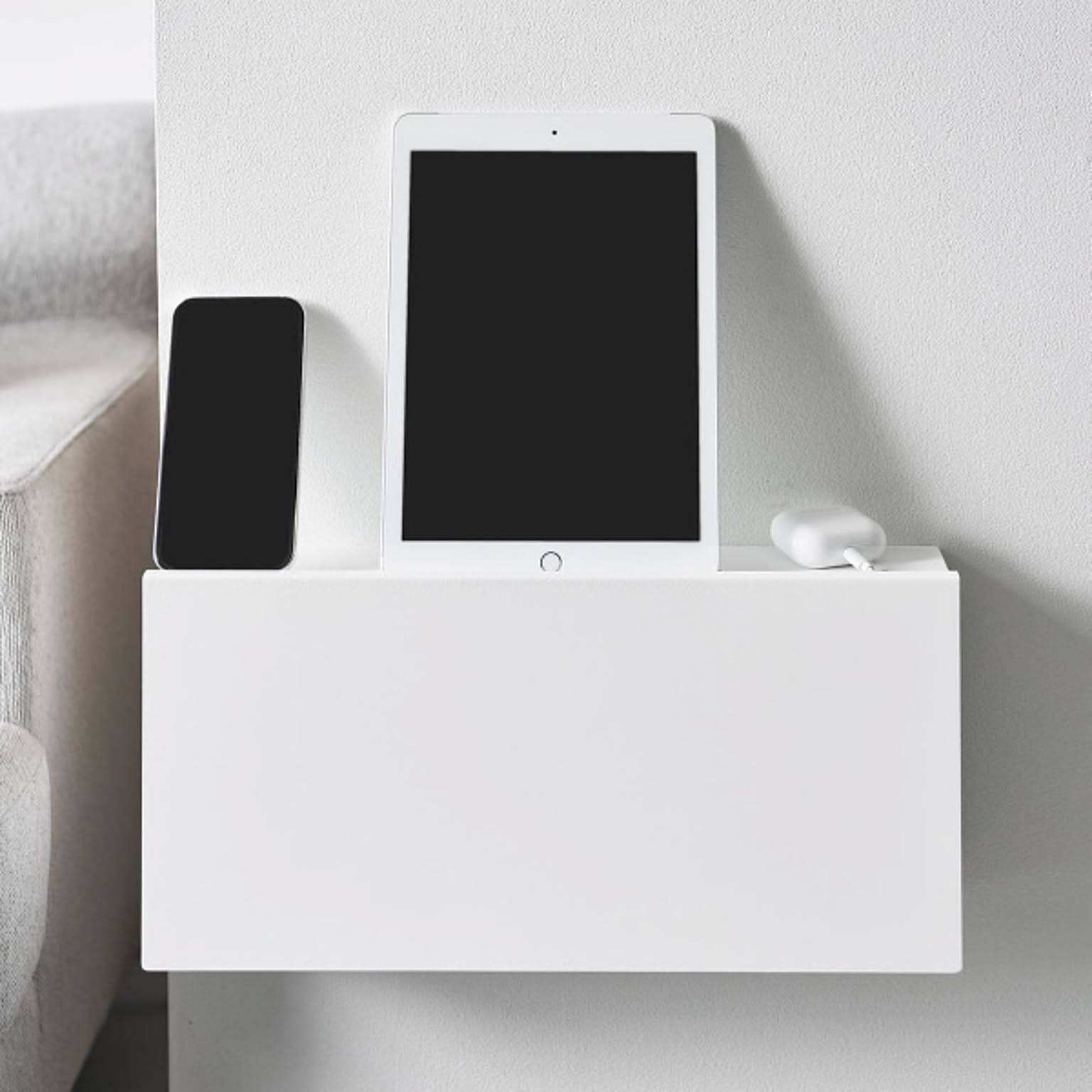  山崎実業 コンセントごと隠せる壁付けケーブルラック タワー tower 