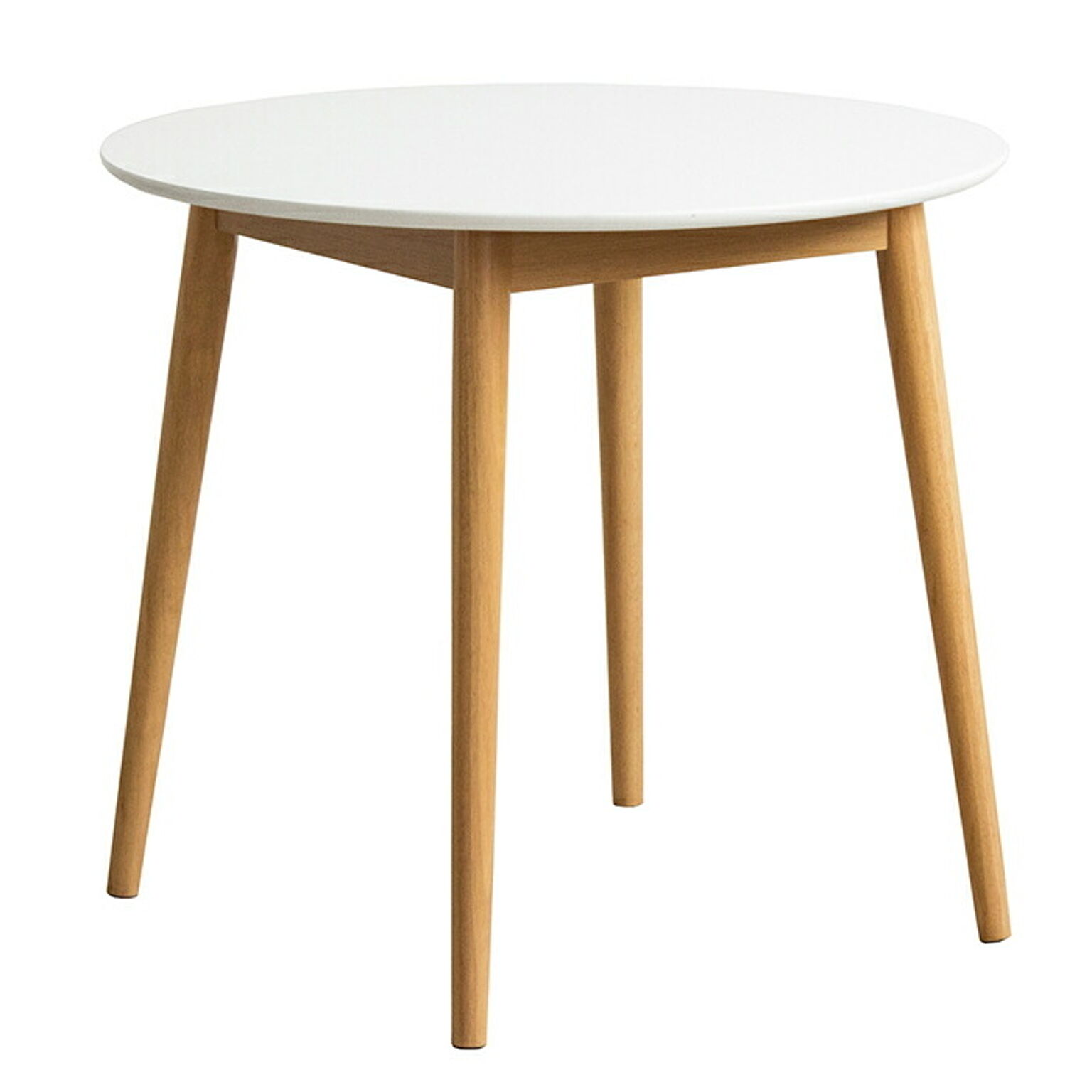 テーブル 組立式 円形ダイニングテーブル Marron マロン IW-410 幅80x奥行80x高さ71cm 岩附