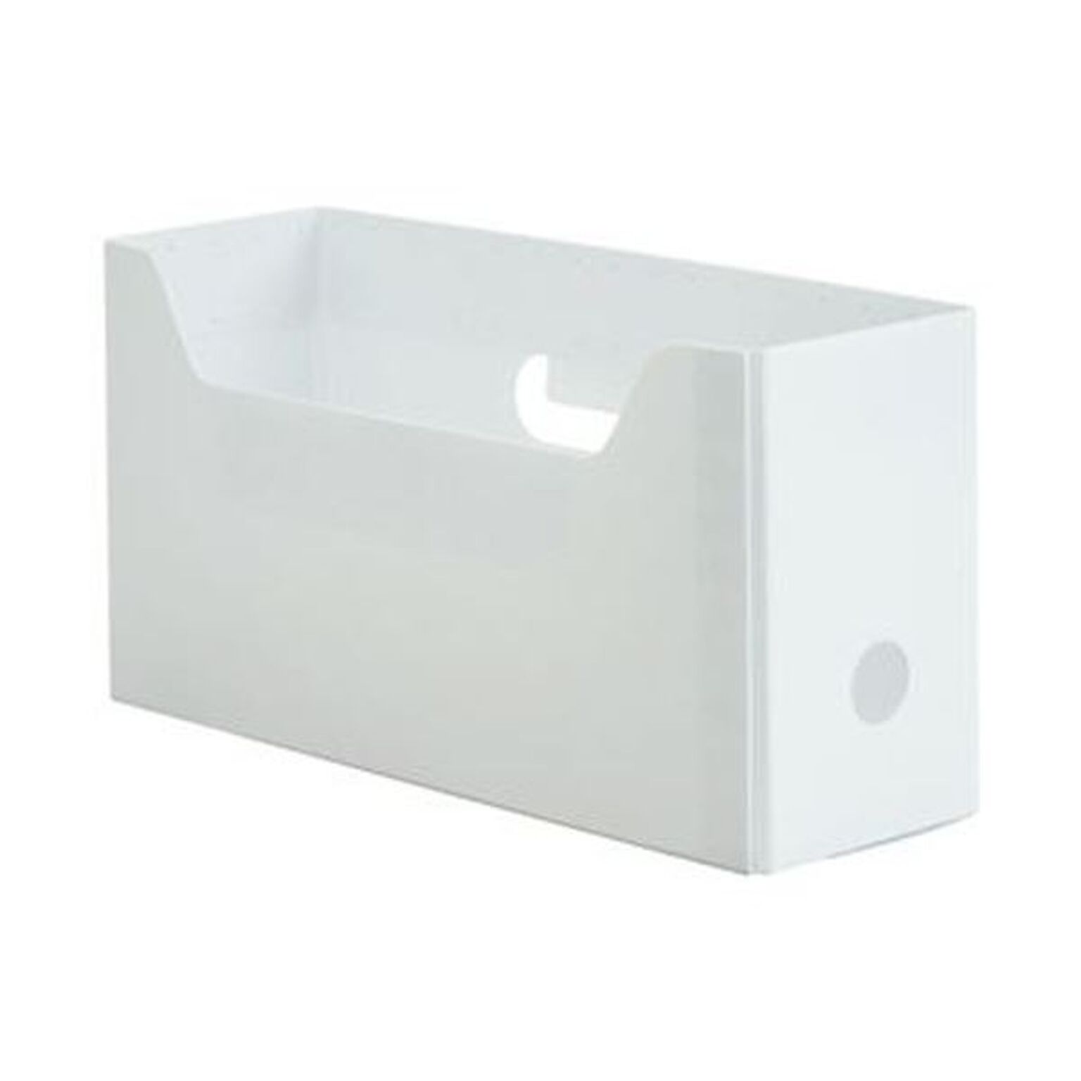 （まとめ）TANOSEE PP製ボックスファイル（組み立て式）A4ヨコ ショートサイズ ホワイト 1セット（10個）【×5セット】