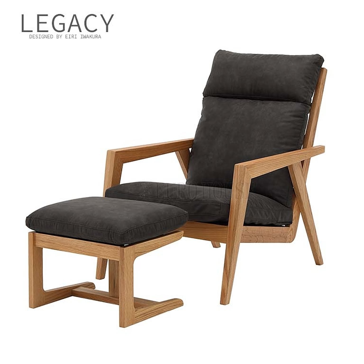 パーソナルチェア レガシー IC-064 LEGACY NA VBK リビング ダイニング ファブリックレザー 無垢 レッドオーク 集成材 ウレタン塗装 デザイナーズ 