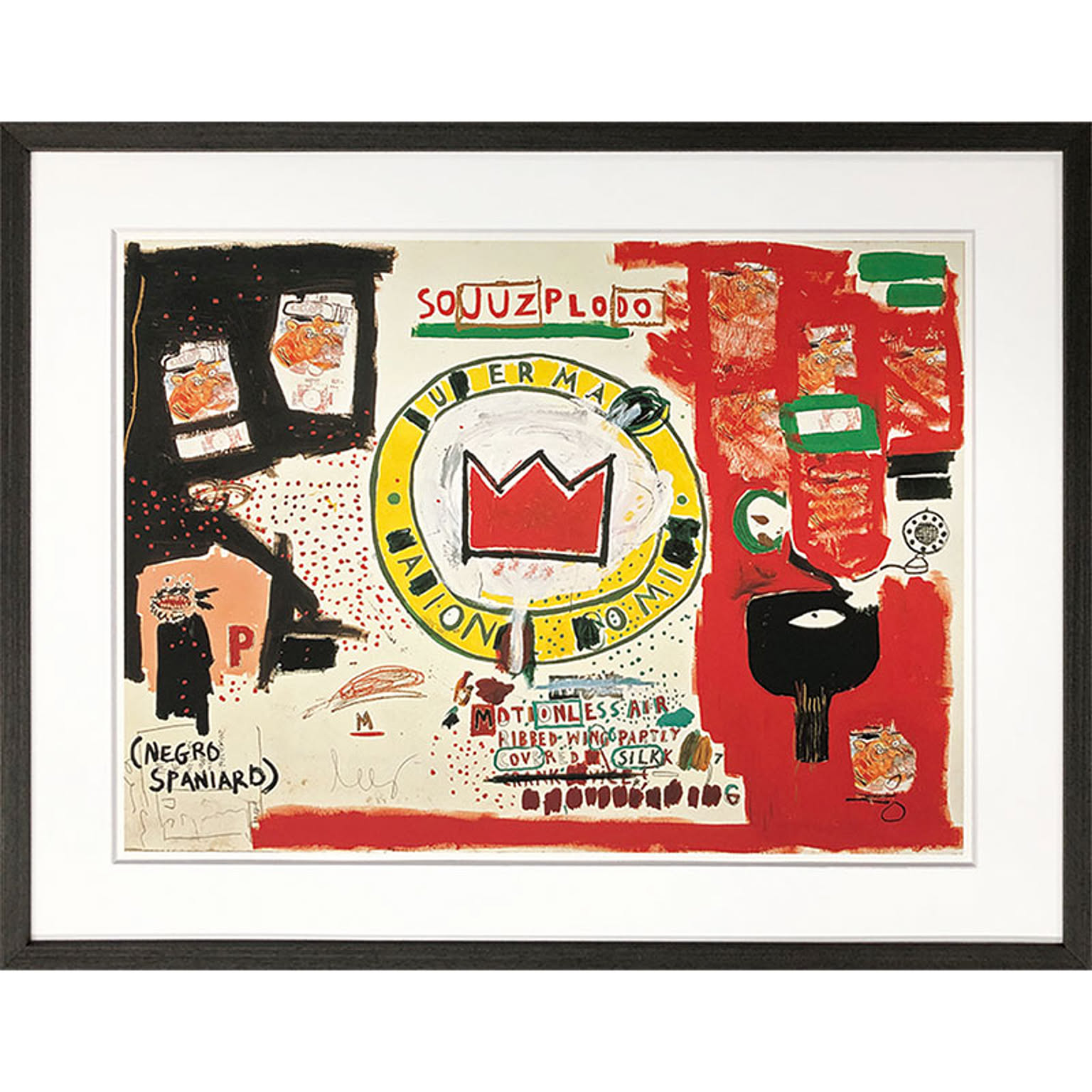 【bicosya/美工社】アートフレーム バスキア Jean-Michel Basquiat Untitled (Crown) 1988