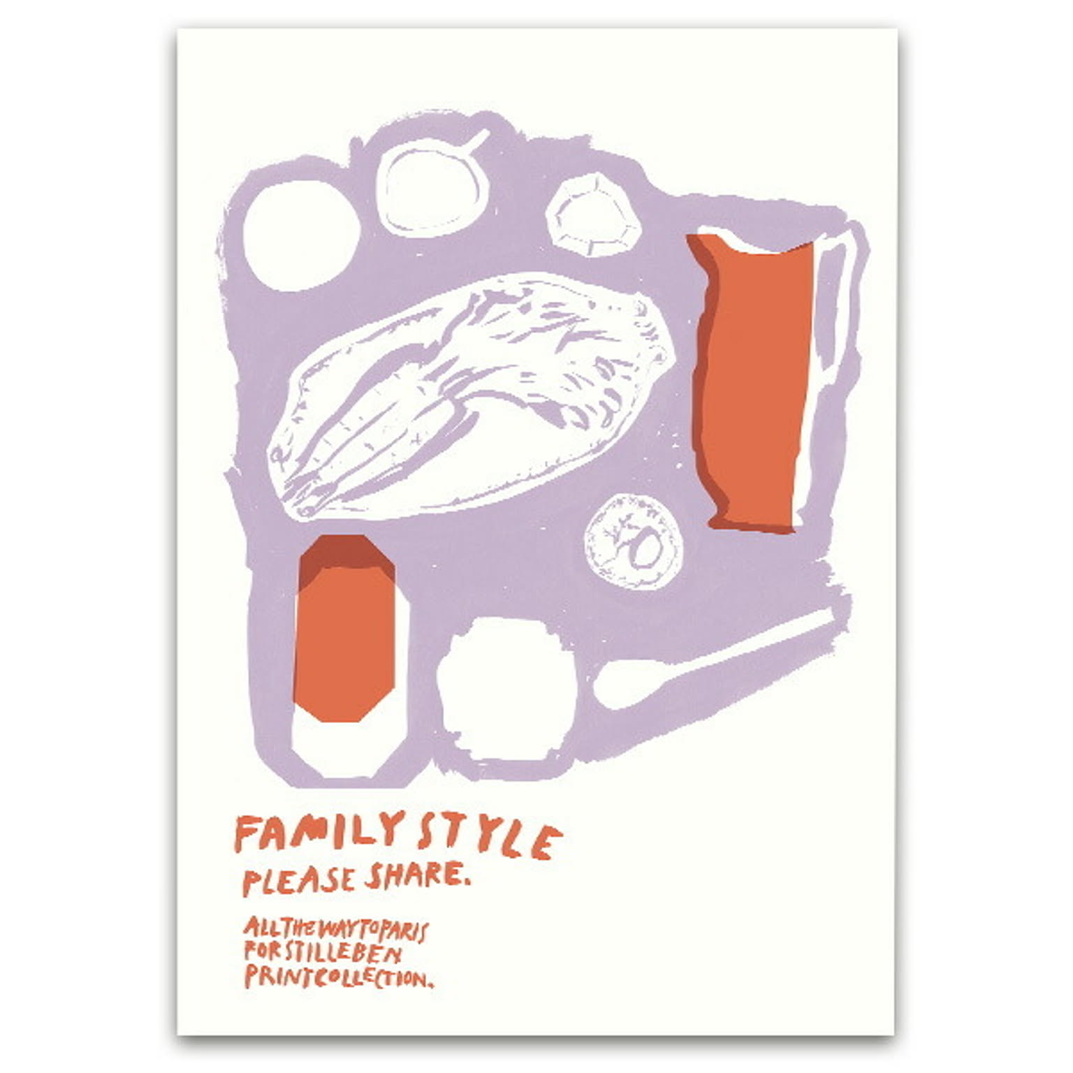 ポスター91　A3 Carrots to Share-purple キャロットtoパープル / スティルレーベン STILLEBEN NOMAD A3ATWTP_car-pur