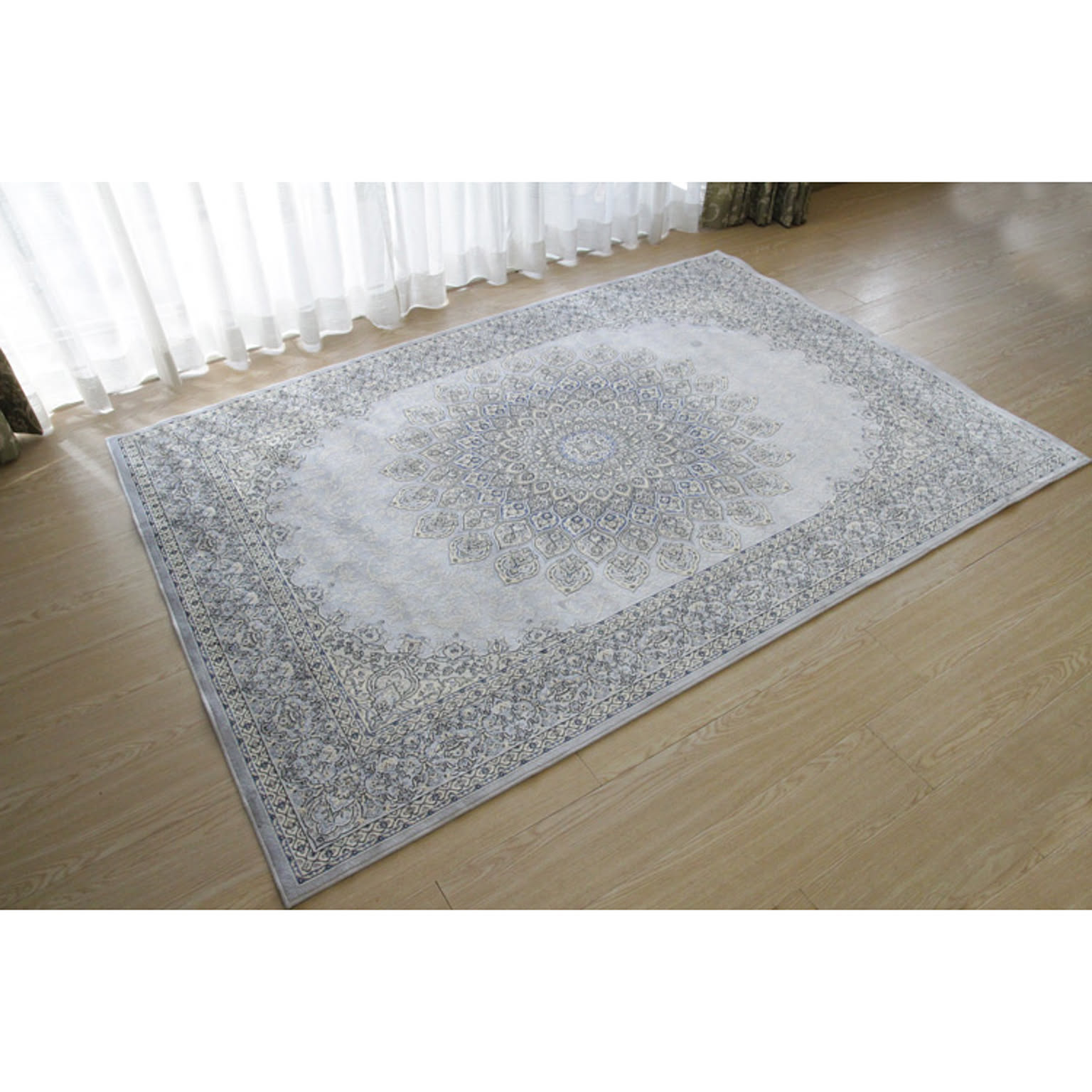 エリート Elite　ベルギー製モケット織りラグ　135×195cm  ブルー