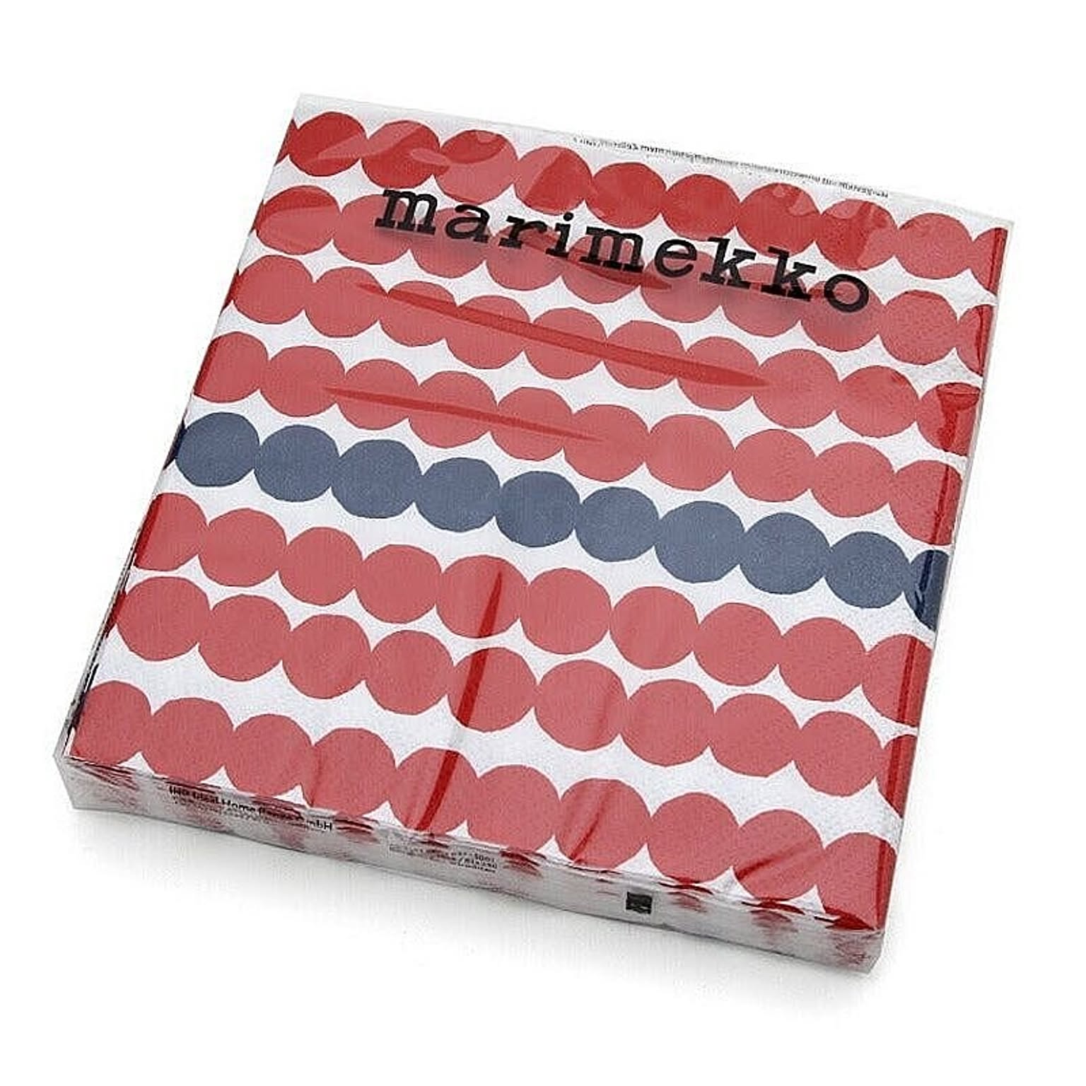 マリメッコ ペーパーナプキン ラシィマット レッドブルー 33x33cm 20枚入り marimekko RASYMATTO