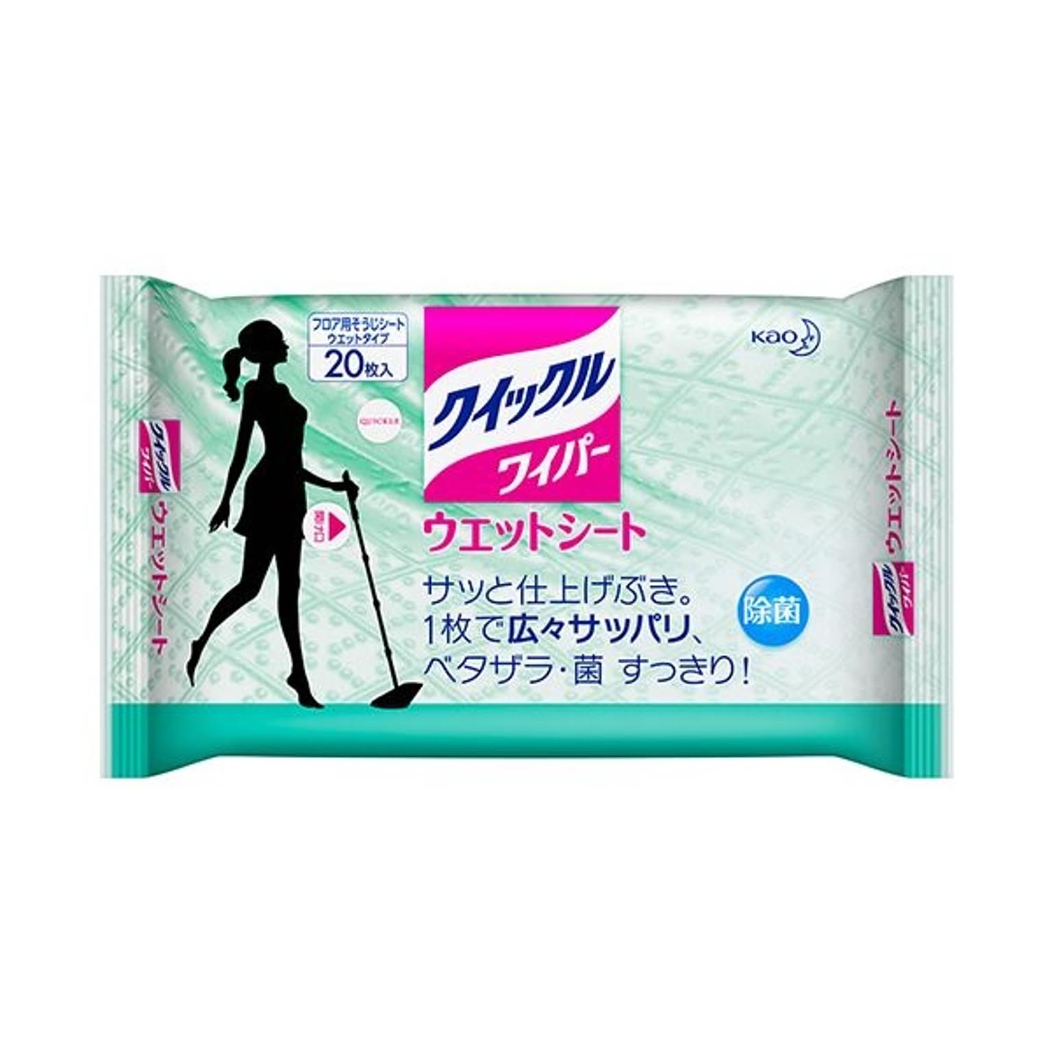 (まとめ) 花王 クイックルワイパー ウエットシート 1セット(60枚：20枚×3パック) 【×5セット】