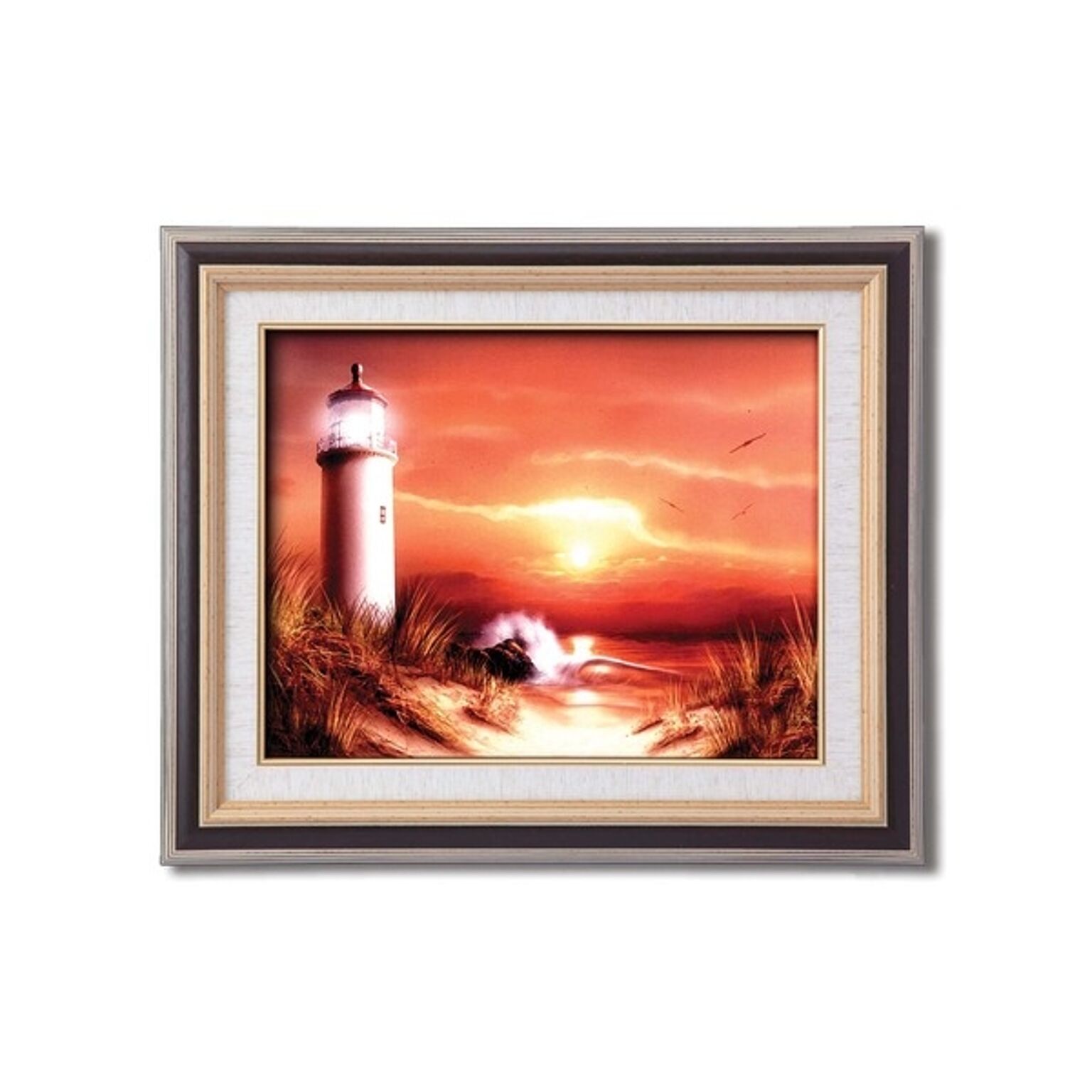 風景画海辺景色画灯台画 ■アラン・ギアナ絵画額「グッドデイ」