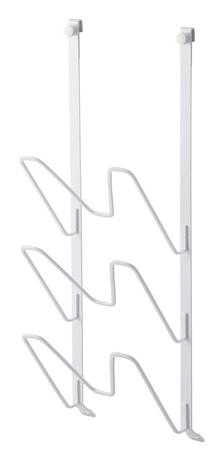 tower タワー(山崎実業) レンジフードなべ蓋ホルダー タワー RANGE HOOD POT LID HOLDER 換気扇下棚 なべ蓋ラック キッチン 整理WH色