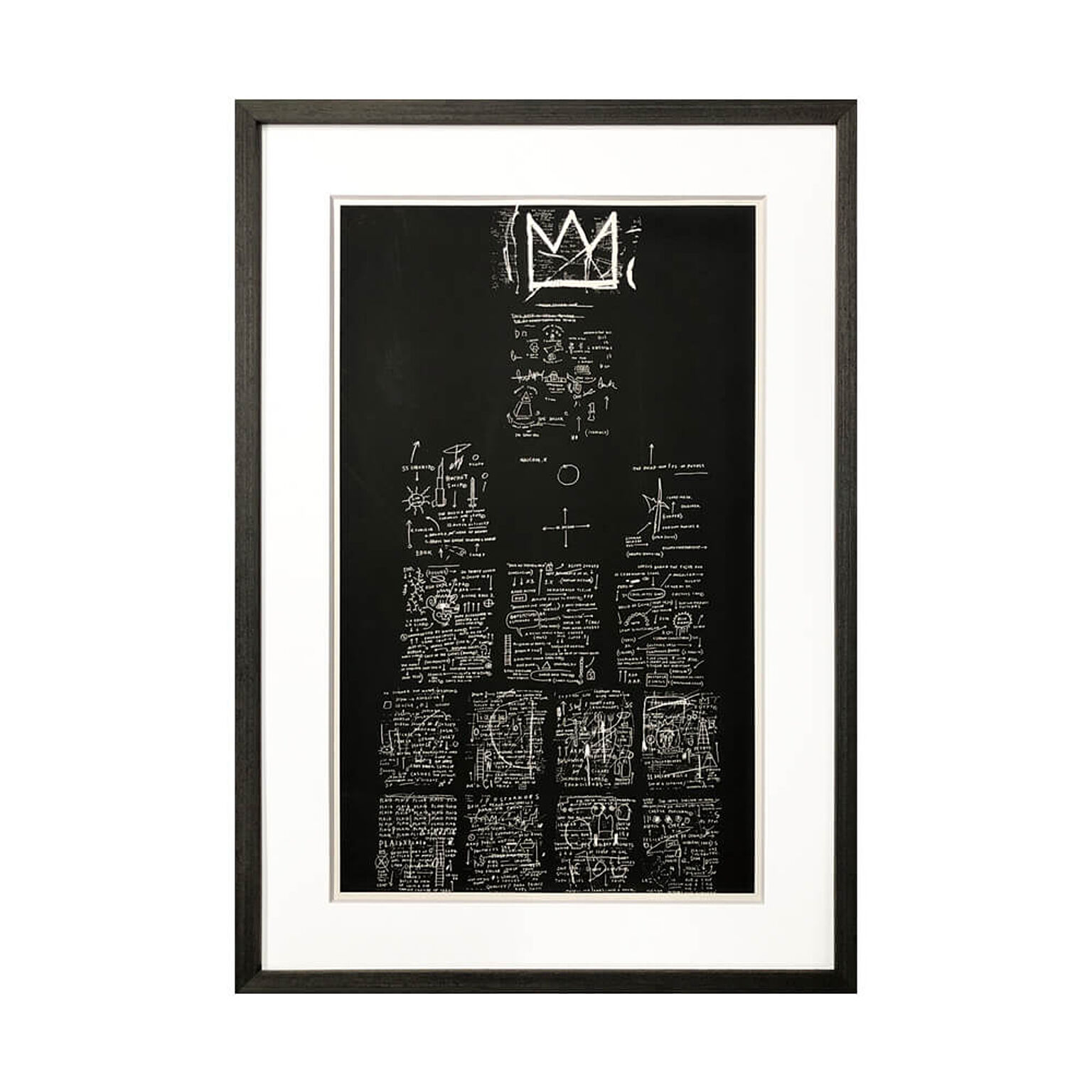 ジャン ミシェル バスキア Tuxedo 1982-3 アートポスターフレーム付き 44cm×64.5cm×3.2cm ブラック