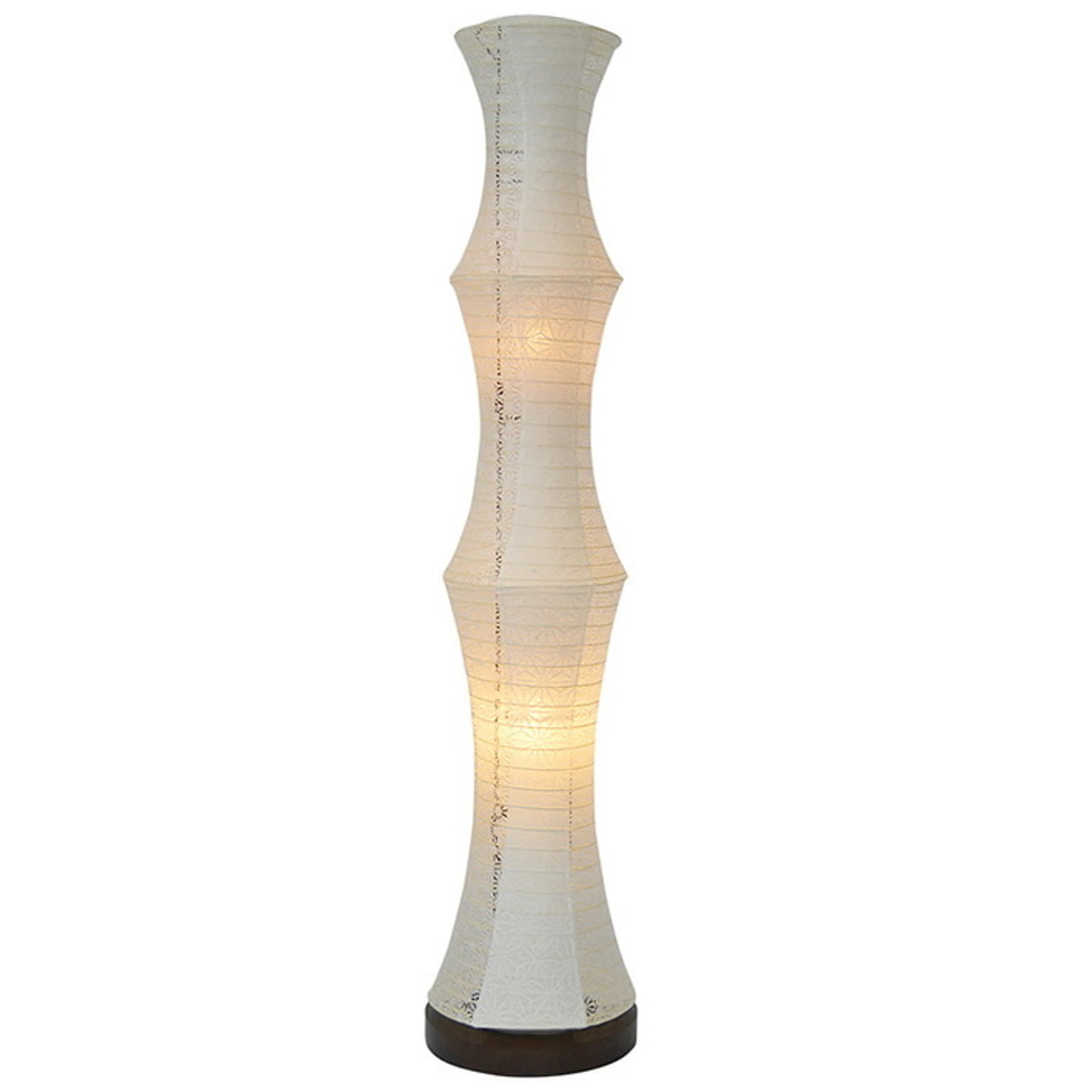 フロアライト 和紙 tower 極み麻葉×麻葉白 電球付属 幅220x奥行220x高さ1040mm 彩光デザイン