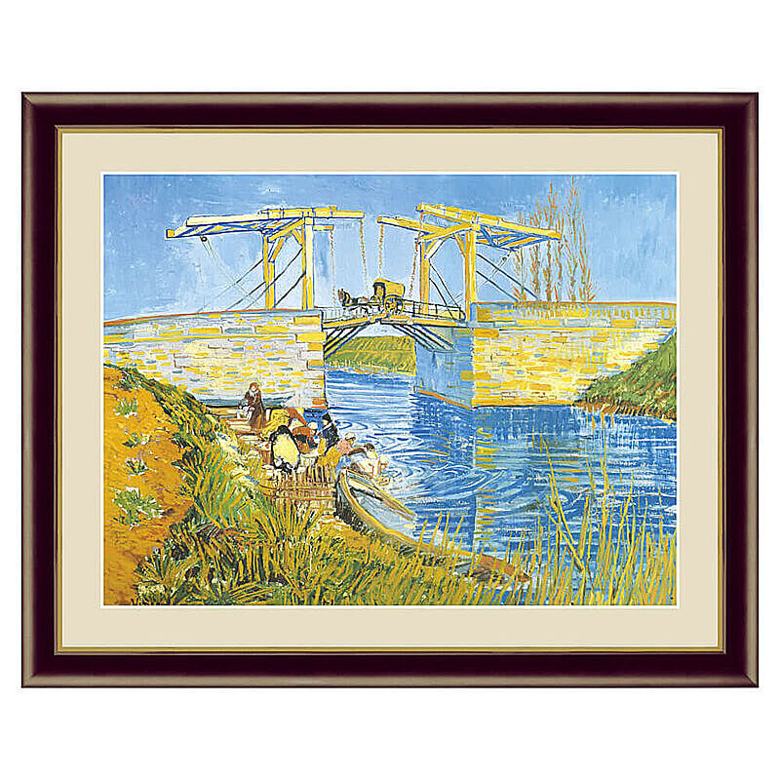 Vincent Van Gogh（フィンセント・ファン・ゴッホ） アルルの跳ね橋 アートポスター（フレーム付き） m10761