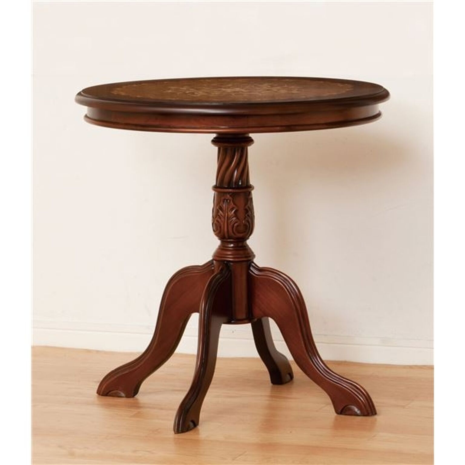 直径60cm 丸型 木製 サイドテーブル マルシェ 完成品