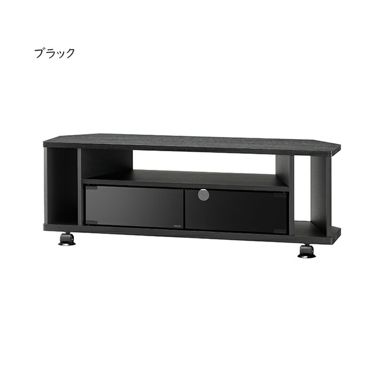 コーナーテレビ台 組立式 AS-KAD980 幅980x奥行290x高さ341.5mm 朝日木材加工