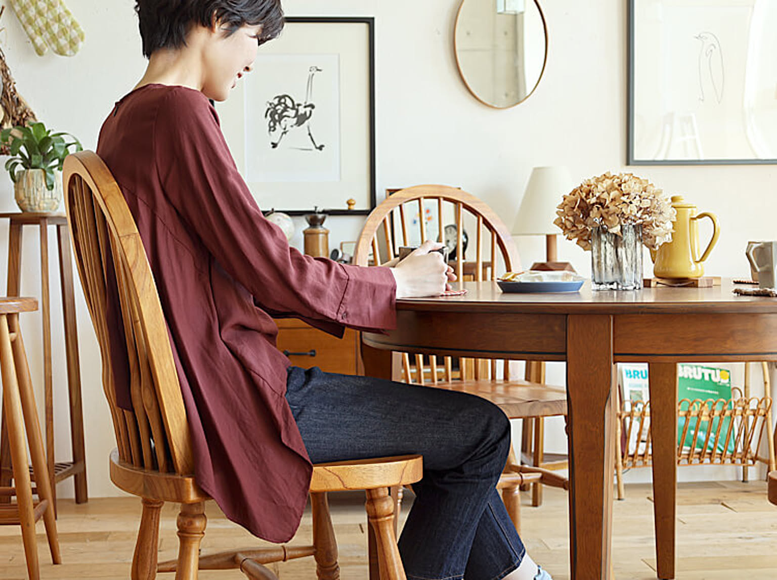 Anthropologie アクセントチェア イス 埋め込め