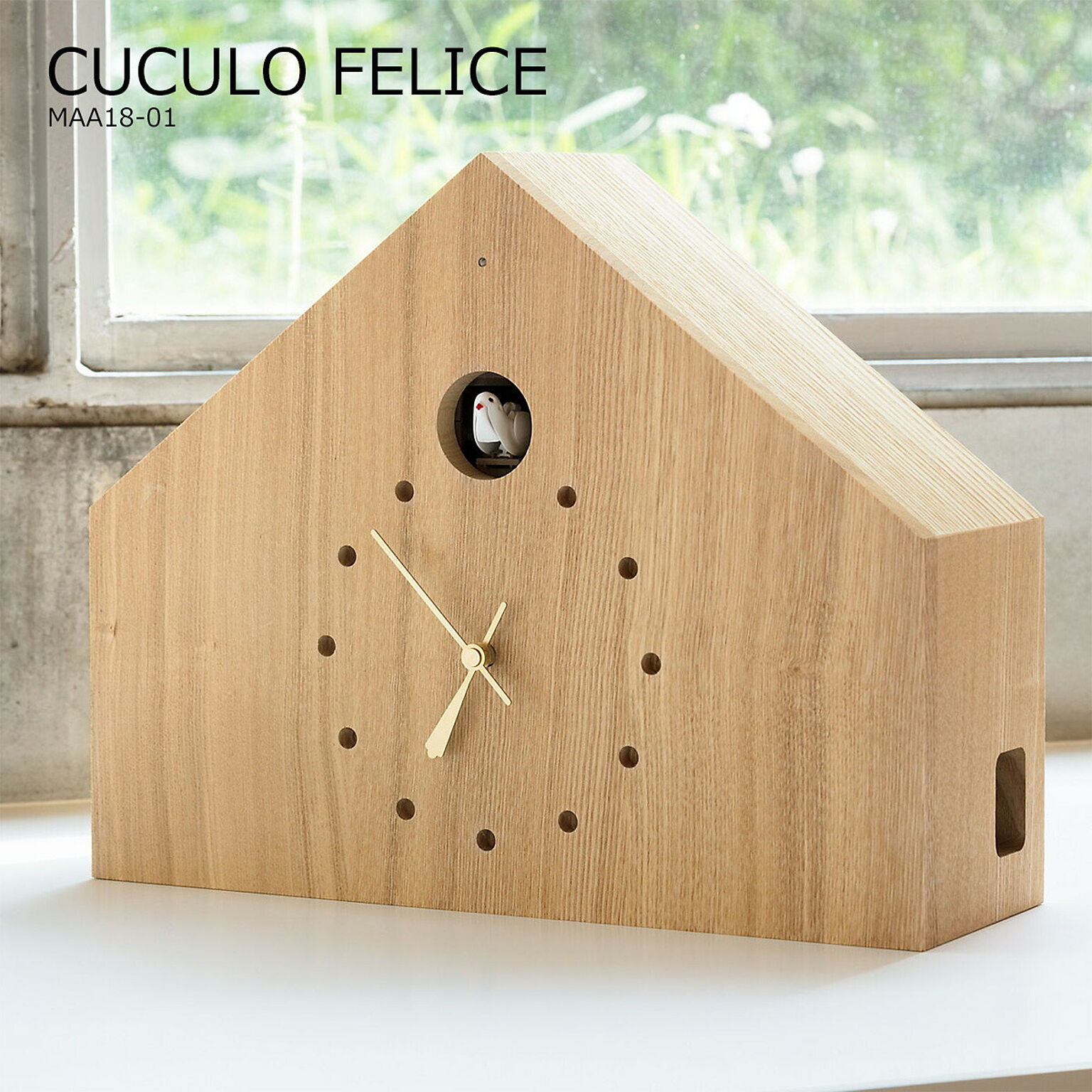 壁掛け時計 おしゃれ 時計 壁掛け 北欧 鳩時計 ハト時計 北欧 掛け時計 カッコー時計 CUCULO FELICE ククロ フェリーチェ MAA18-01 置き時計 木製 インテリア