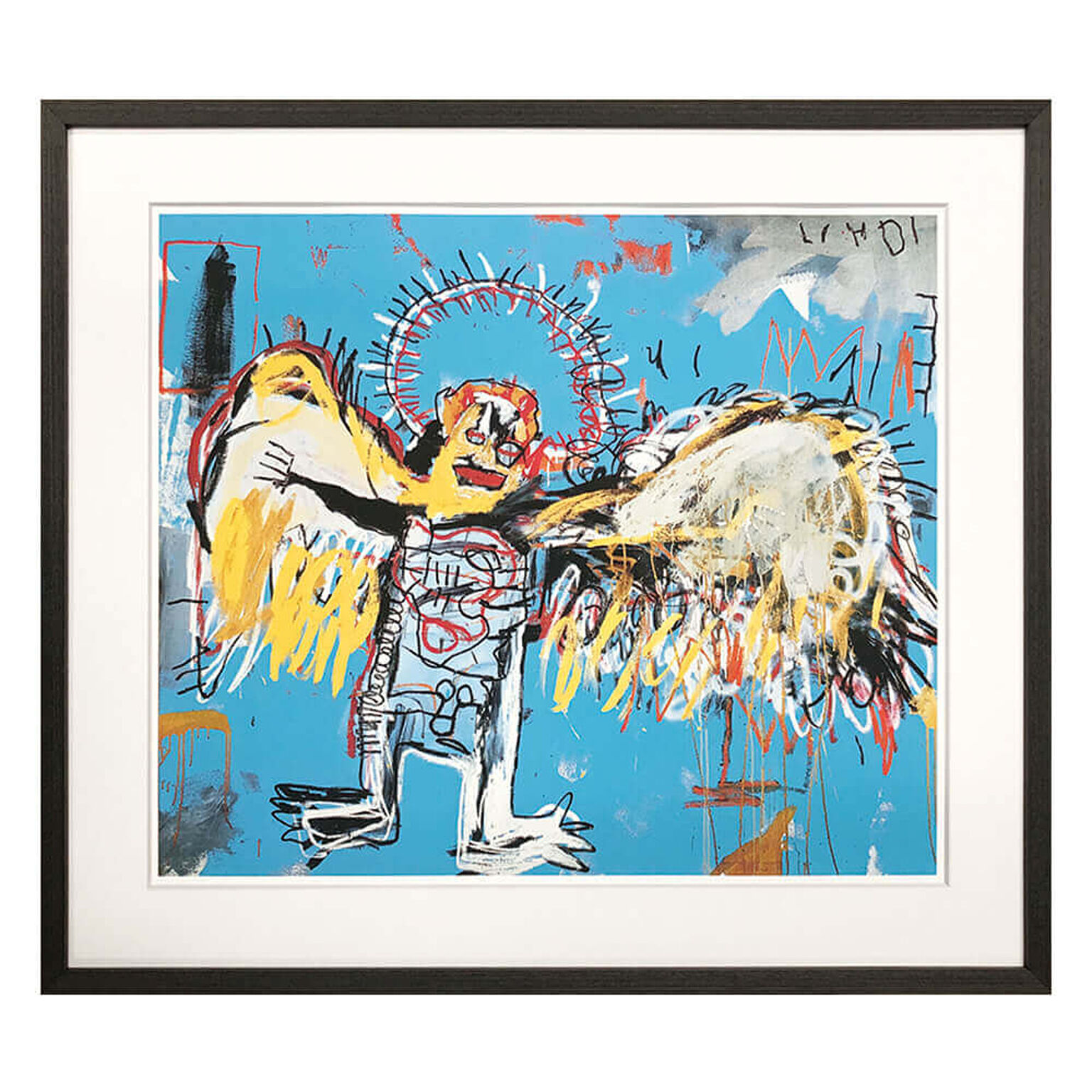Jean-Michel Basquiat（ジャン ミシェル バスキア） Untitled (Fallen Angel)1981 アートポスター（フレーム付き） m12664