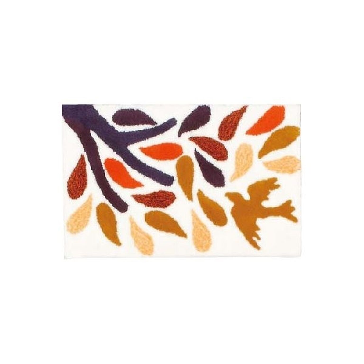 ラグマット/絨毯 【約50×80cm オレンジ】 ホットカーペット対応 日本製 『aoitori』 プレーベル【代引不可】