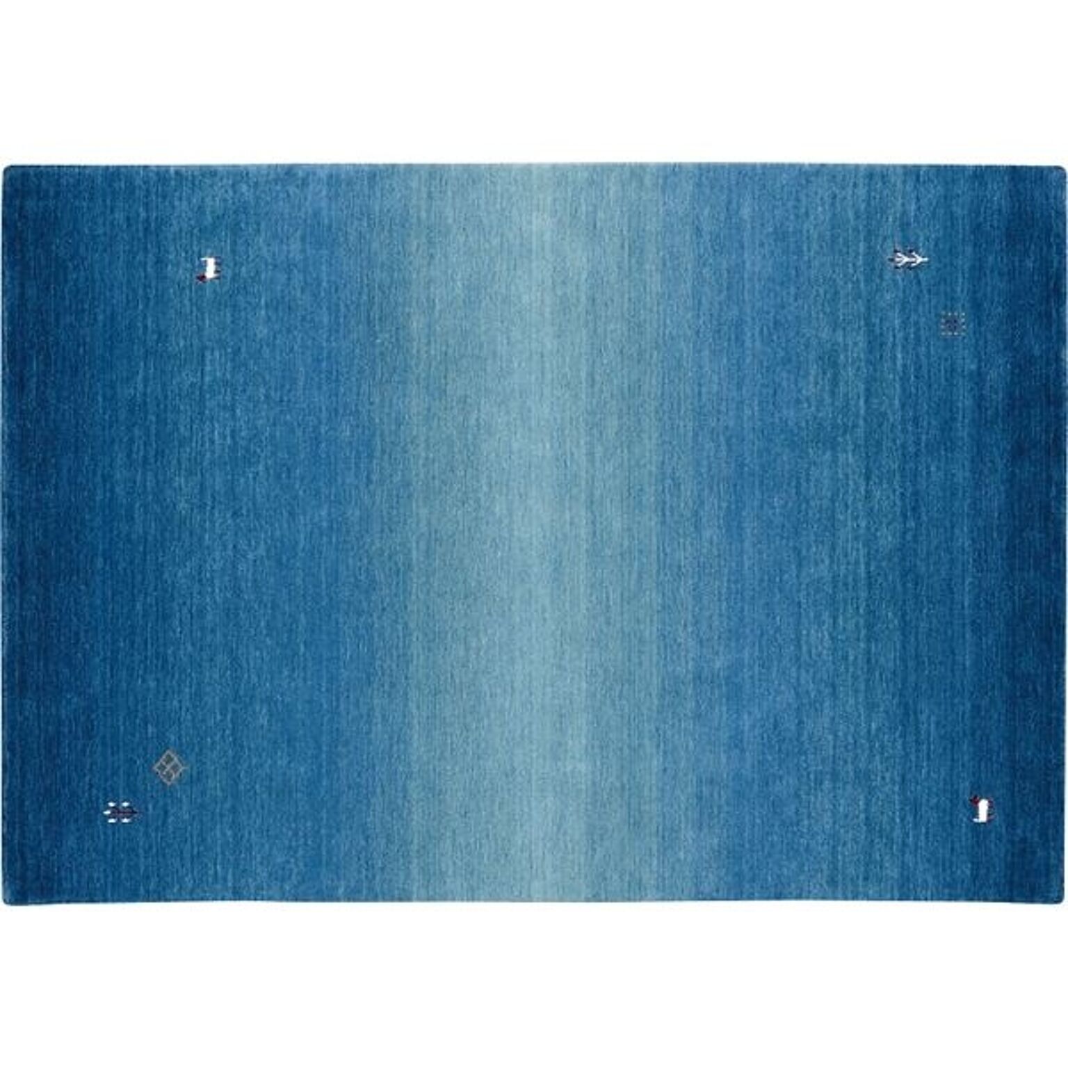 防炎 ラグマット/絨毯 【約70×120cm ブルー】 ホットカーペット対応 『クレアギャベ』 プレーベル【代引不可】