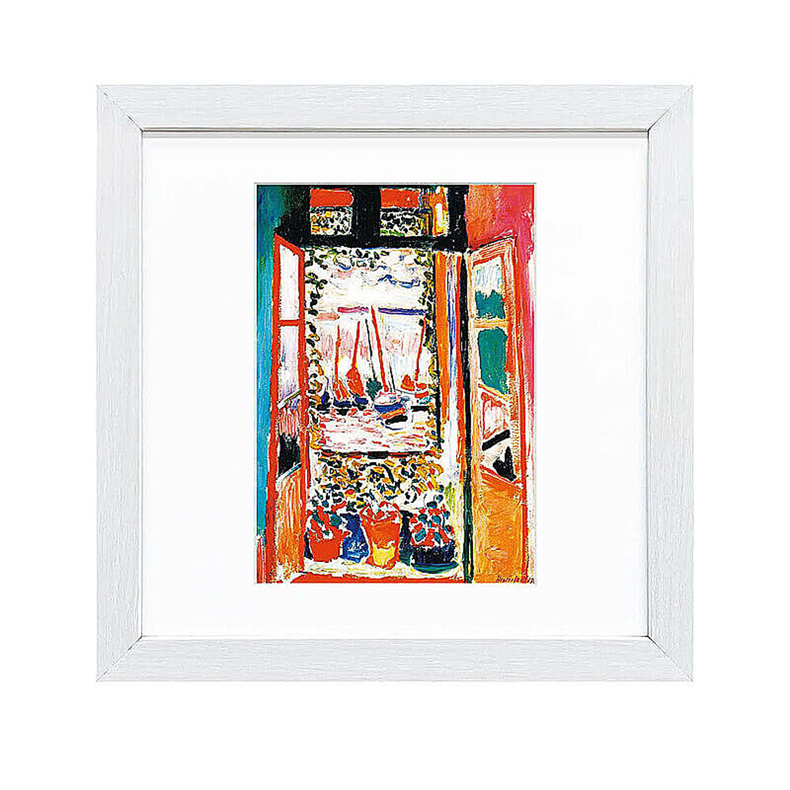 Henri Matisse（アンリ マティス） コリウールの窓 アートポスター（フレーム付き） m11453