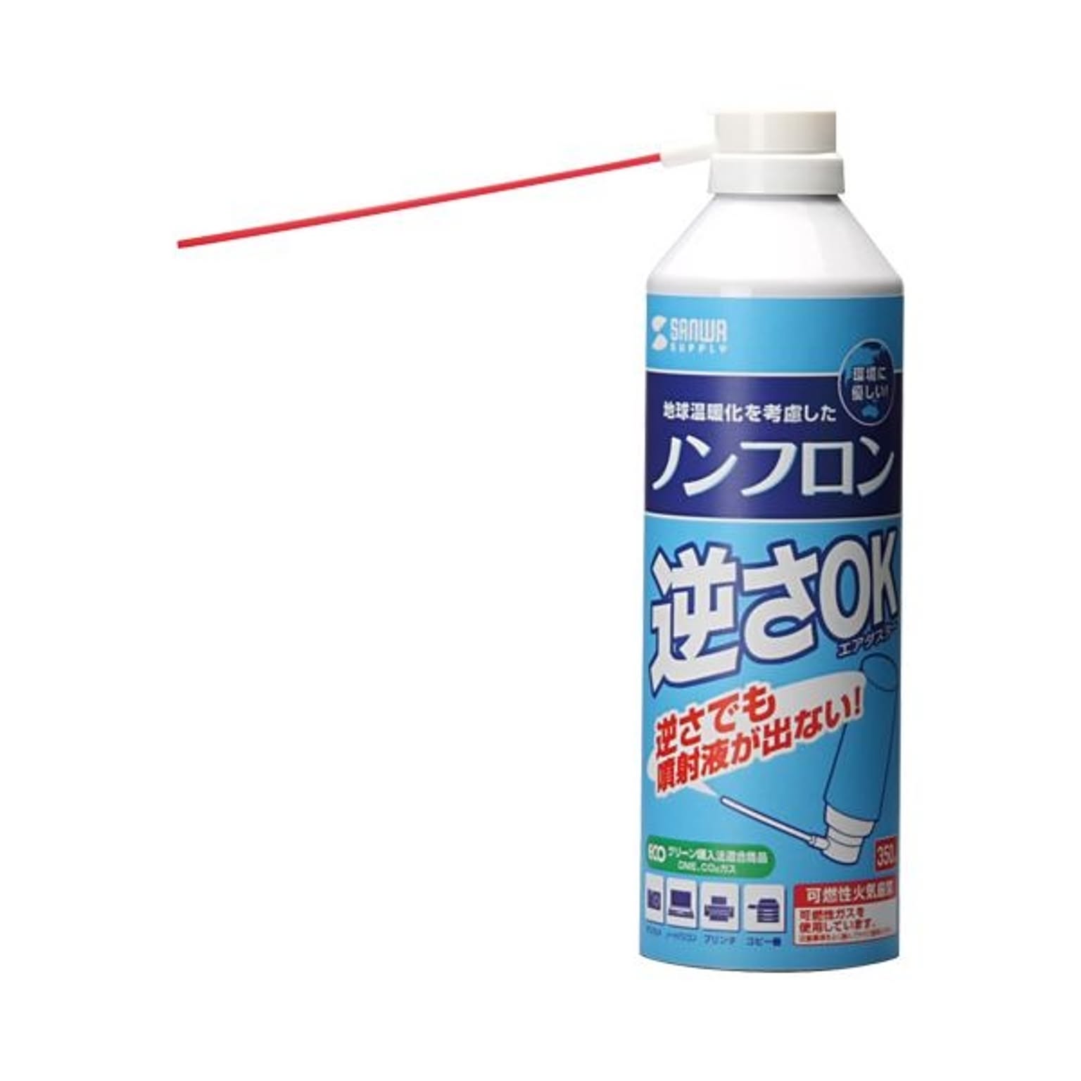 まとめサンワサプライエアダスター逆さOKエコタイプ 350ml CD-31ECO 1本×5セット