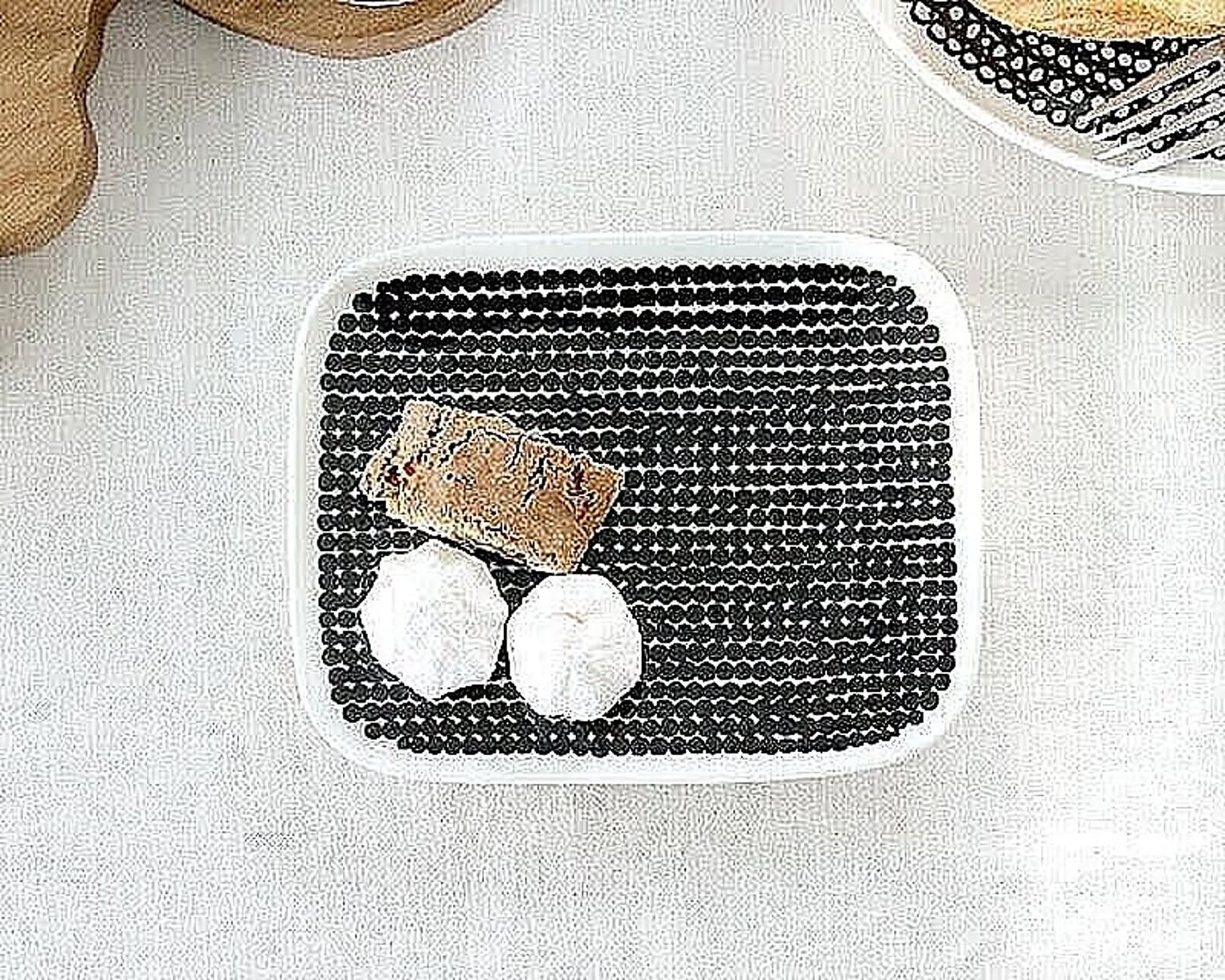 マリメッコ ラシィマット プレート15×12cm ホワイト/ブラック marimekko RASYMATTO