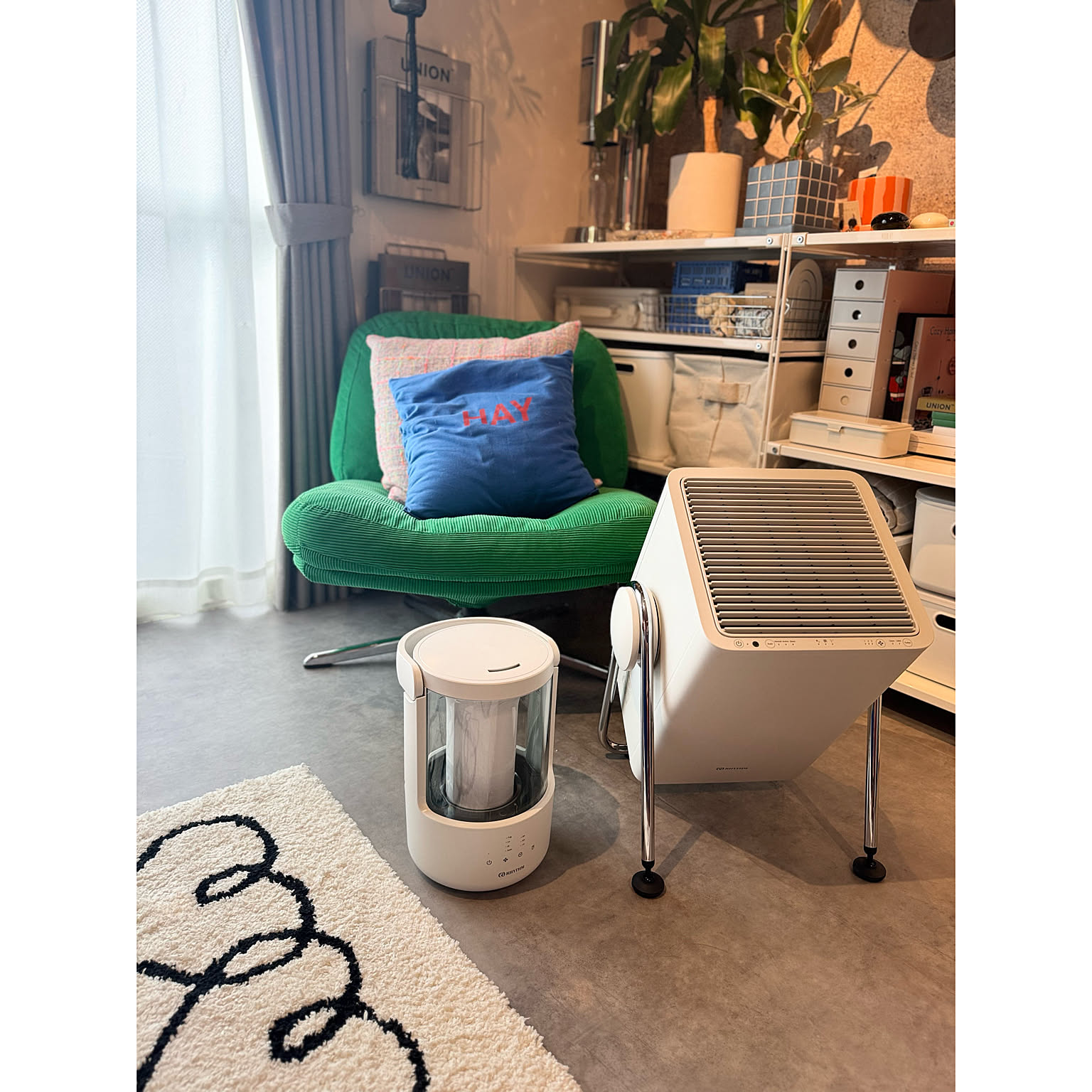 My Shelf,オシャレ家電,インテリア,賃貸マンション,賃貸インテリア,賃貸でも諦めない！,グリーンのある暮らし,イイネありがとうございます♪,フォローすごく嬉しいです♡,コメント嬉しいです♡,RHYTHM,くらしのリズムを整える,リズムアンバサダー pippiの部屋