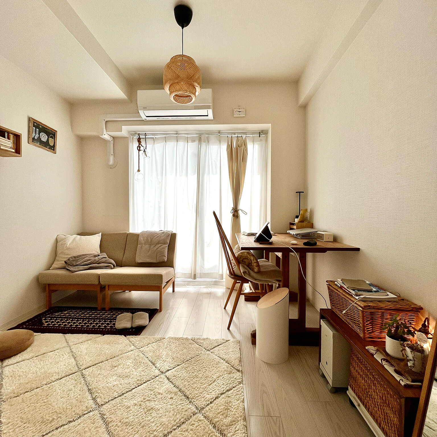 「21m2。本当に必要な物と軽やかに豊かに楽しむ、柔軟な余白のある部屋づくり」 by yohaku_2020さん