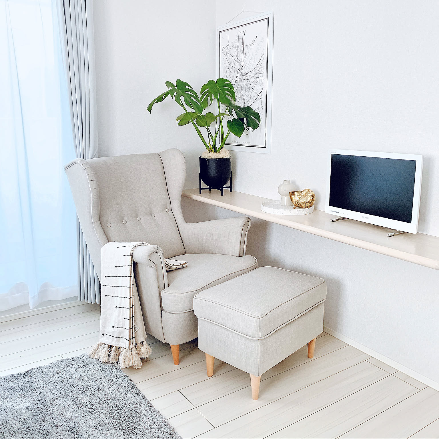 IKEA ポエング モダンリクライニングチェア オットマンセット IKEA ポエング モダンリクライニングチェア オットマンセット