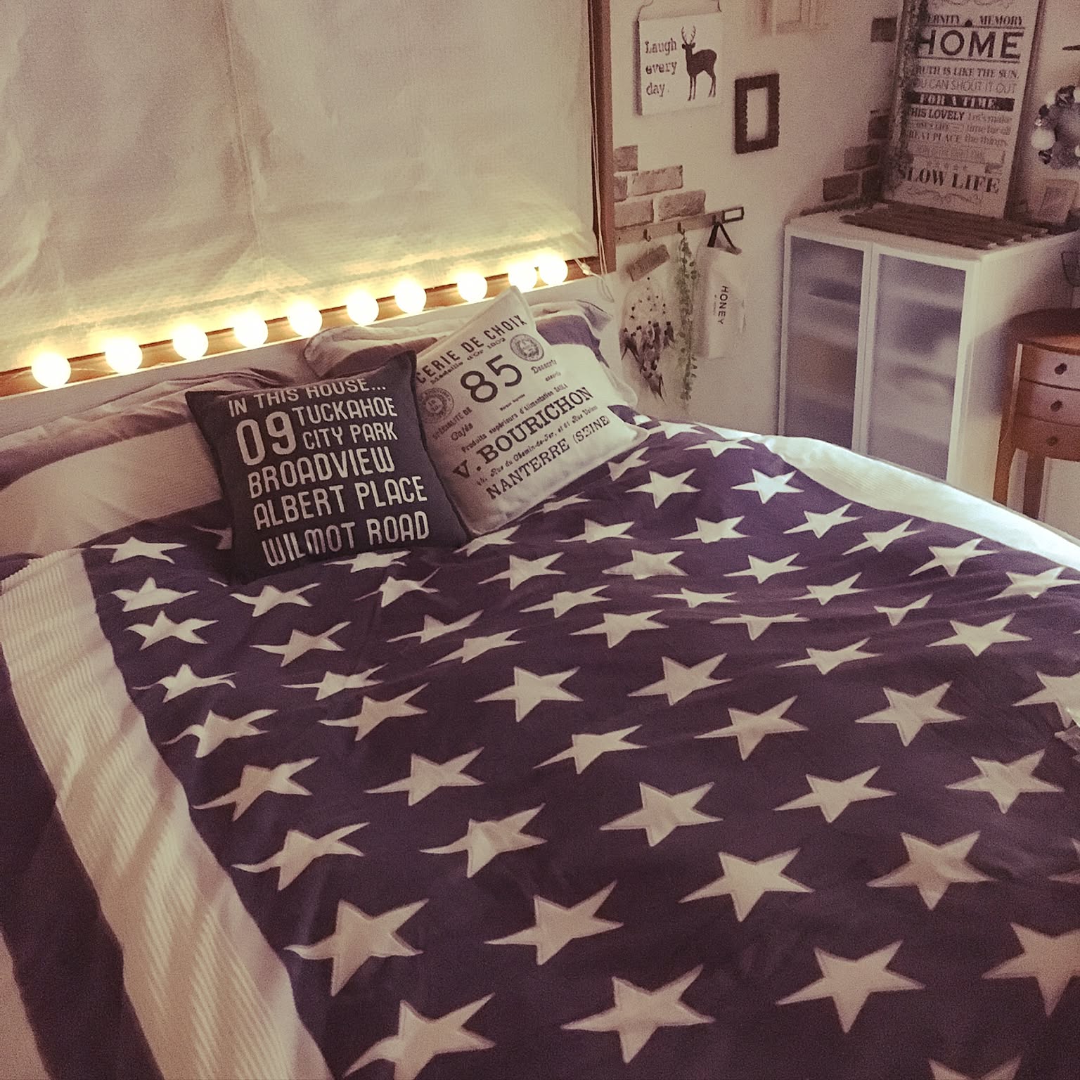 星柄大好き お部屋別 星柄布アイテムの使い方 Roomclip Mag 暮らしとインテリアのwebマガジン