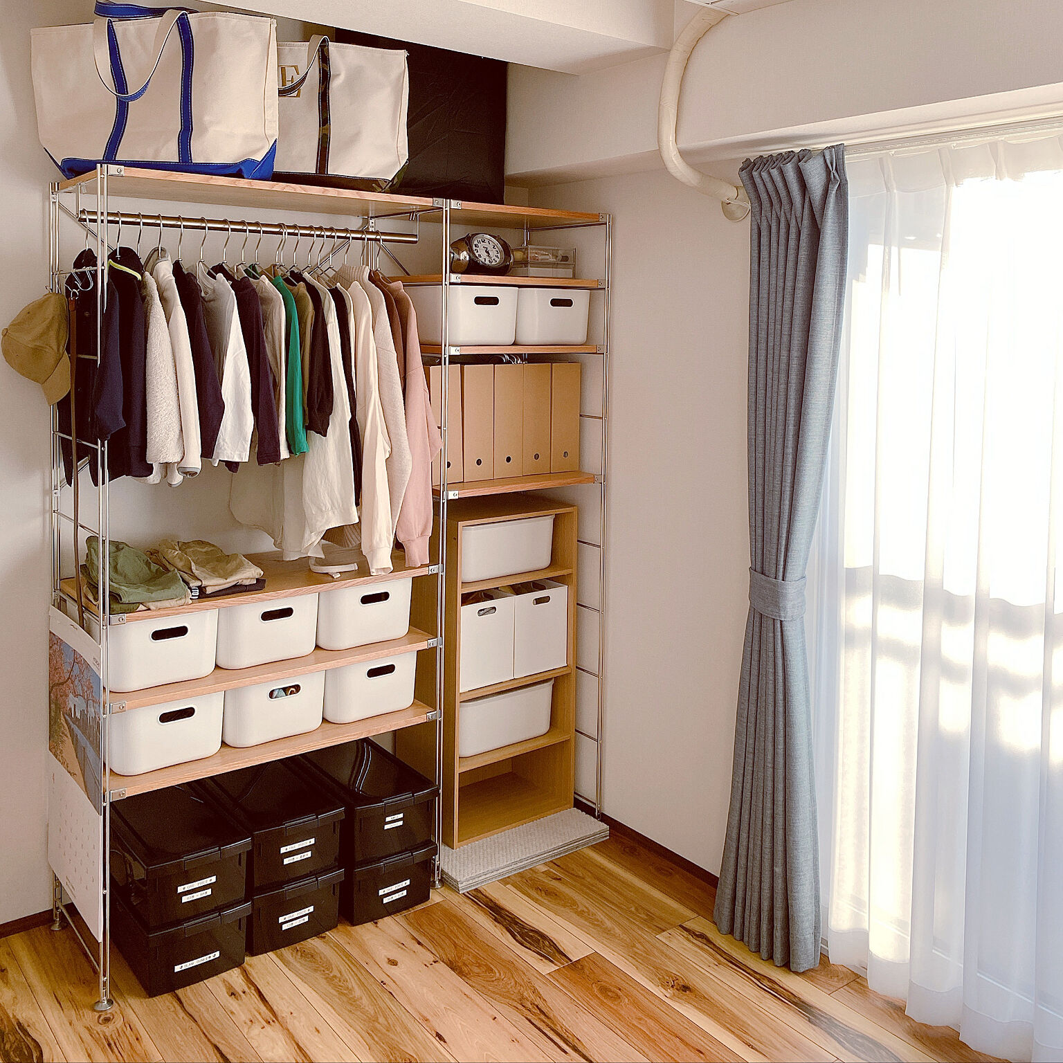 おうち中の衣類をきちんと整理♪無印良品で作る衣類収納 | RoomClip