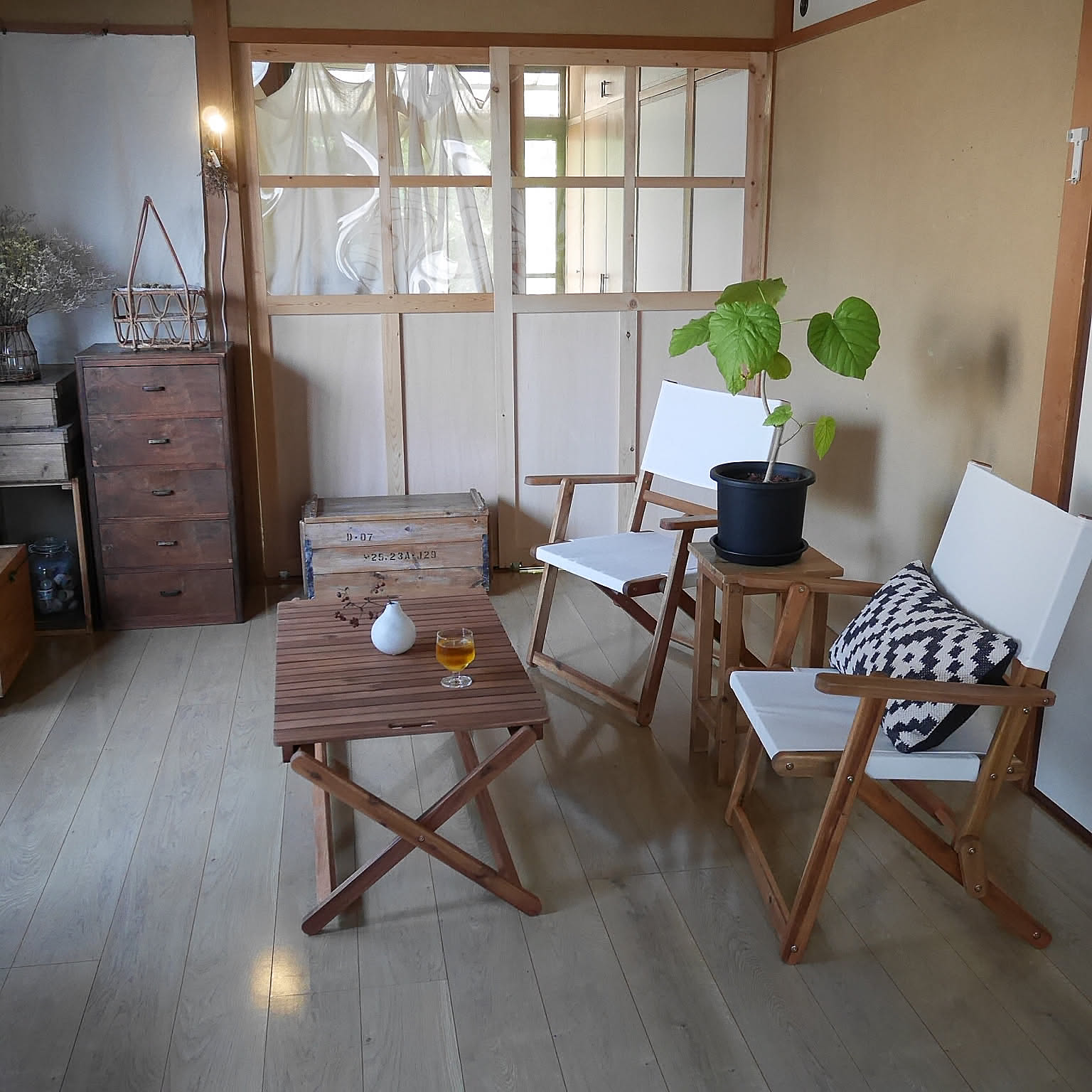 インテリアとしても使える♡ニトリのアウトドアチェア実用スタイル紹介