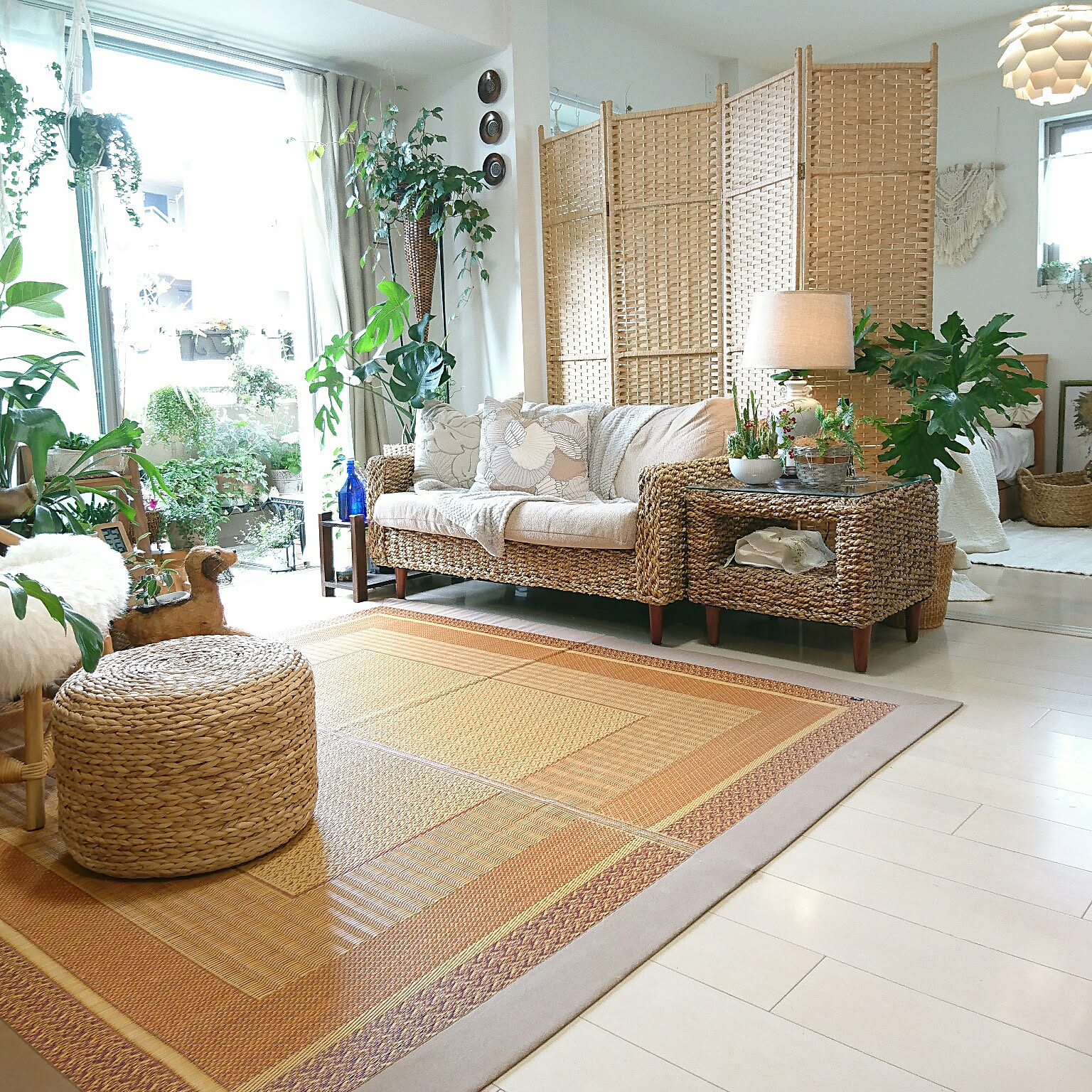 手軽に和のくつろぎを♡い草アイテムと置き畳のあるお部屋