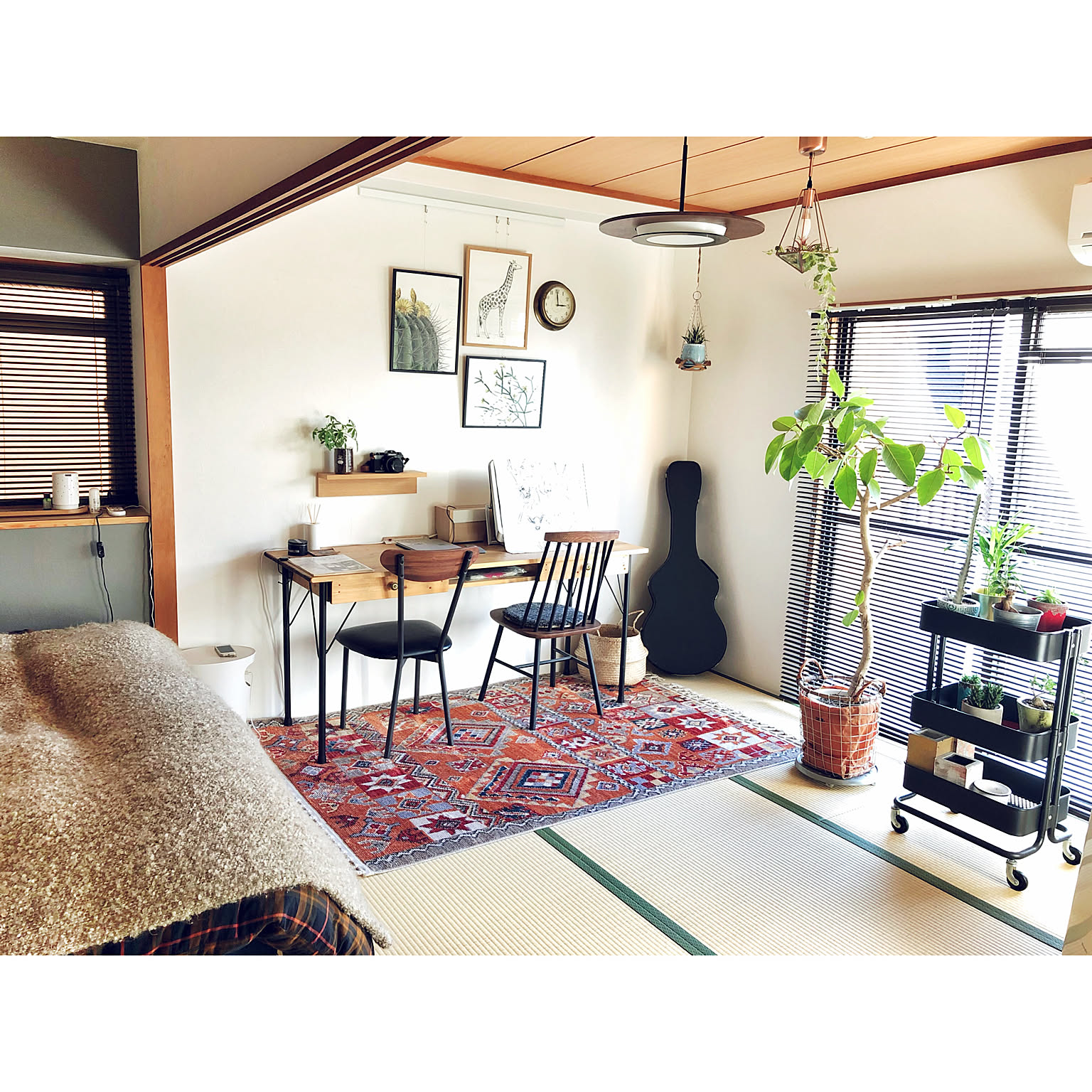 和と洋を合わせてもっと居心地よく☆畳にラグを敷いてみませんか？