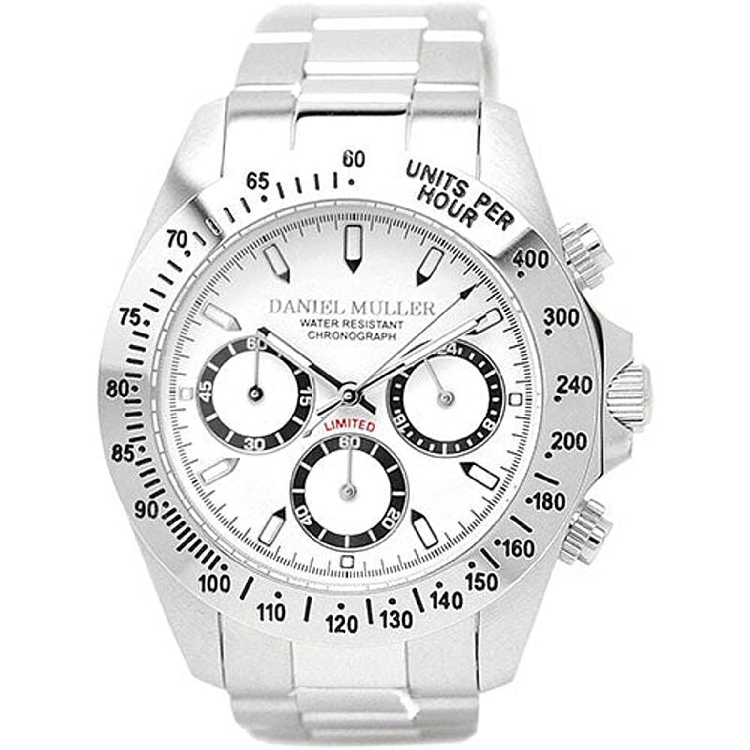 Daniel Muller ダニエルミューラー 腕時計 クロノグラフ ステンレス製 メンズウォッチ ホワイト Dm 03wh 通販 Roomclipショッピング
