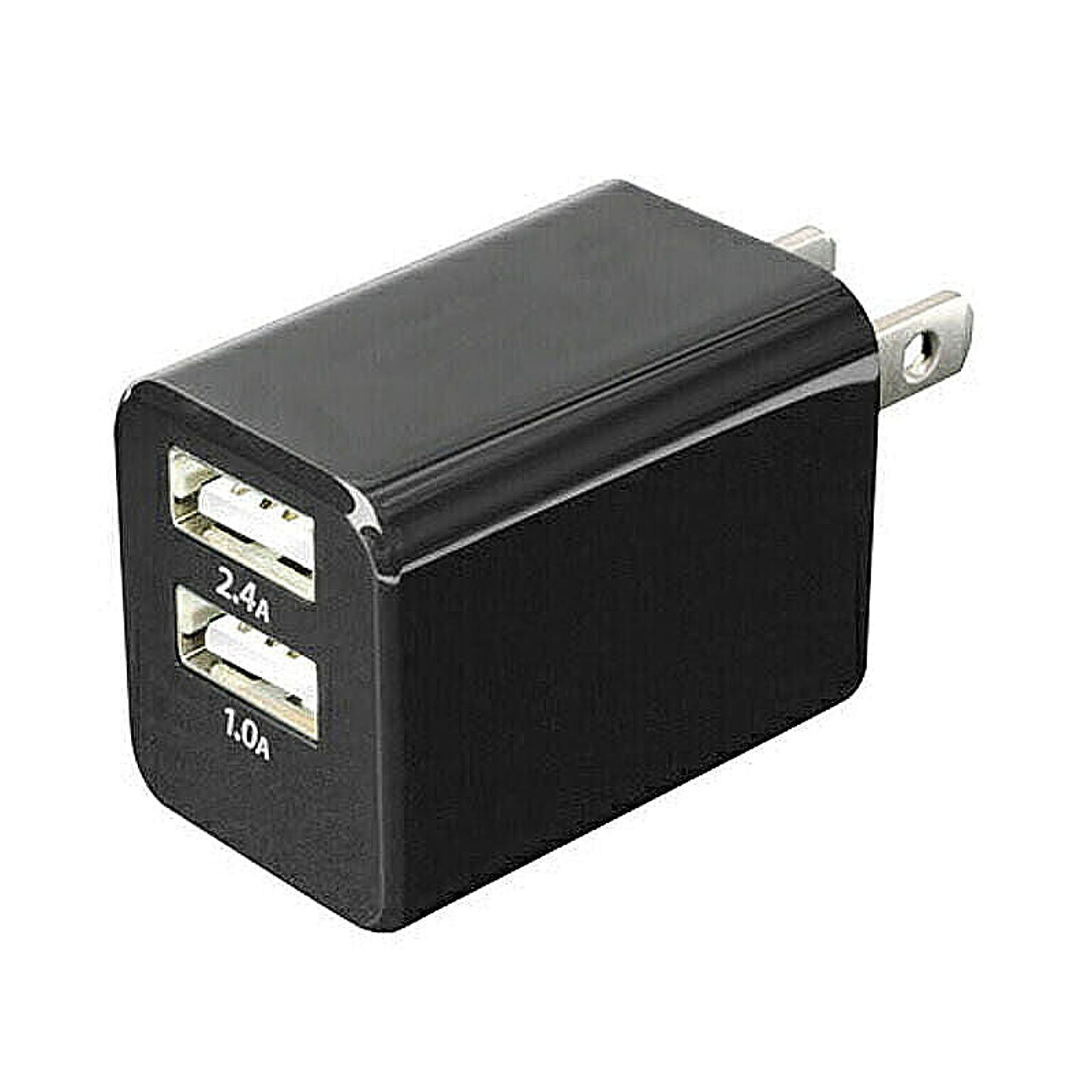 ミヨシ USB-ACアダプタ 2.4A対応 2ポート 黒 IPA-24U/BK 管理No. 4951241133865