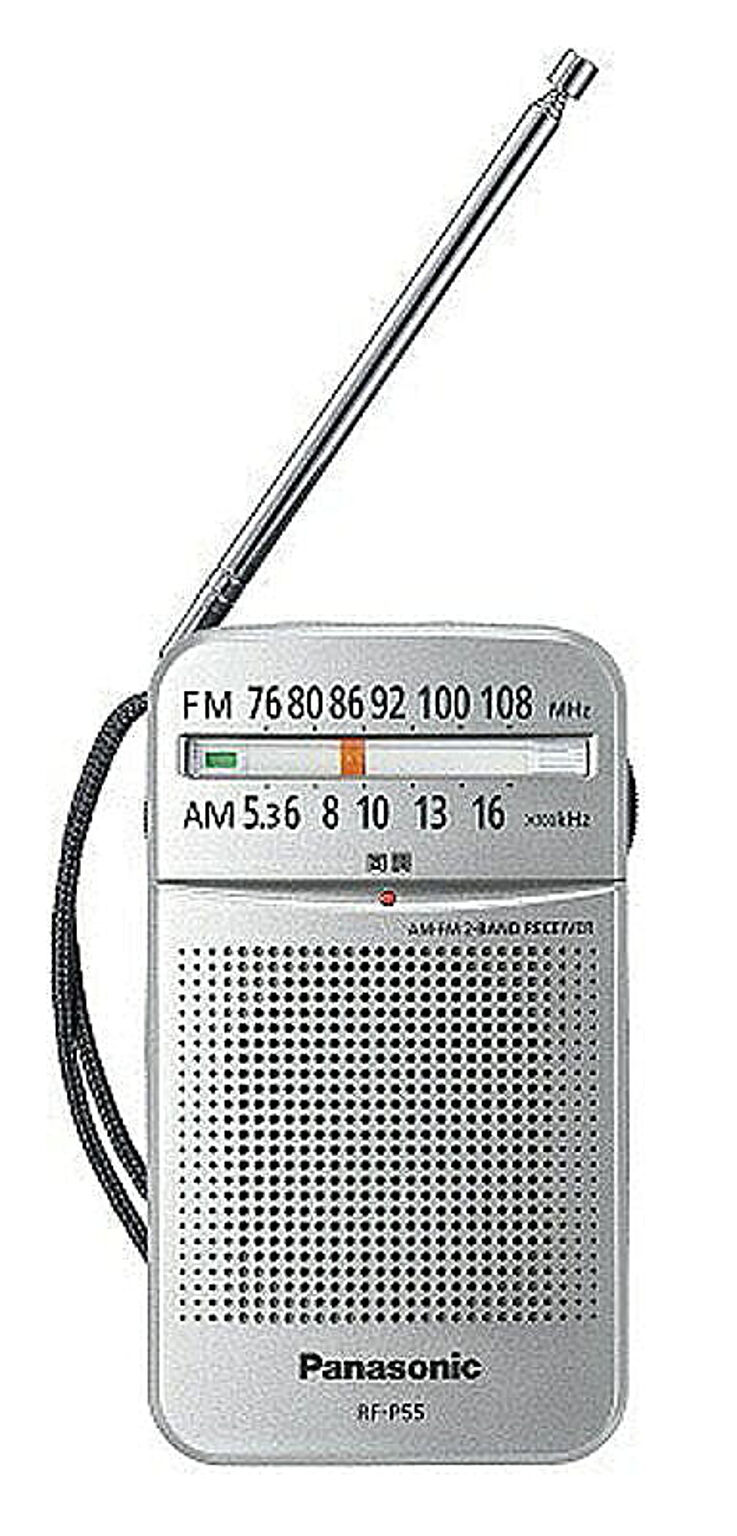 パナソニック Panasonic ラジオ FM/AM/ワイドFM対応 シルバー RF-P55-S 管理No. 4549077887023