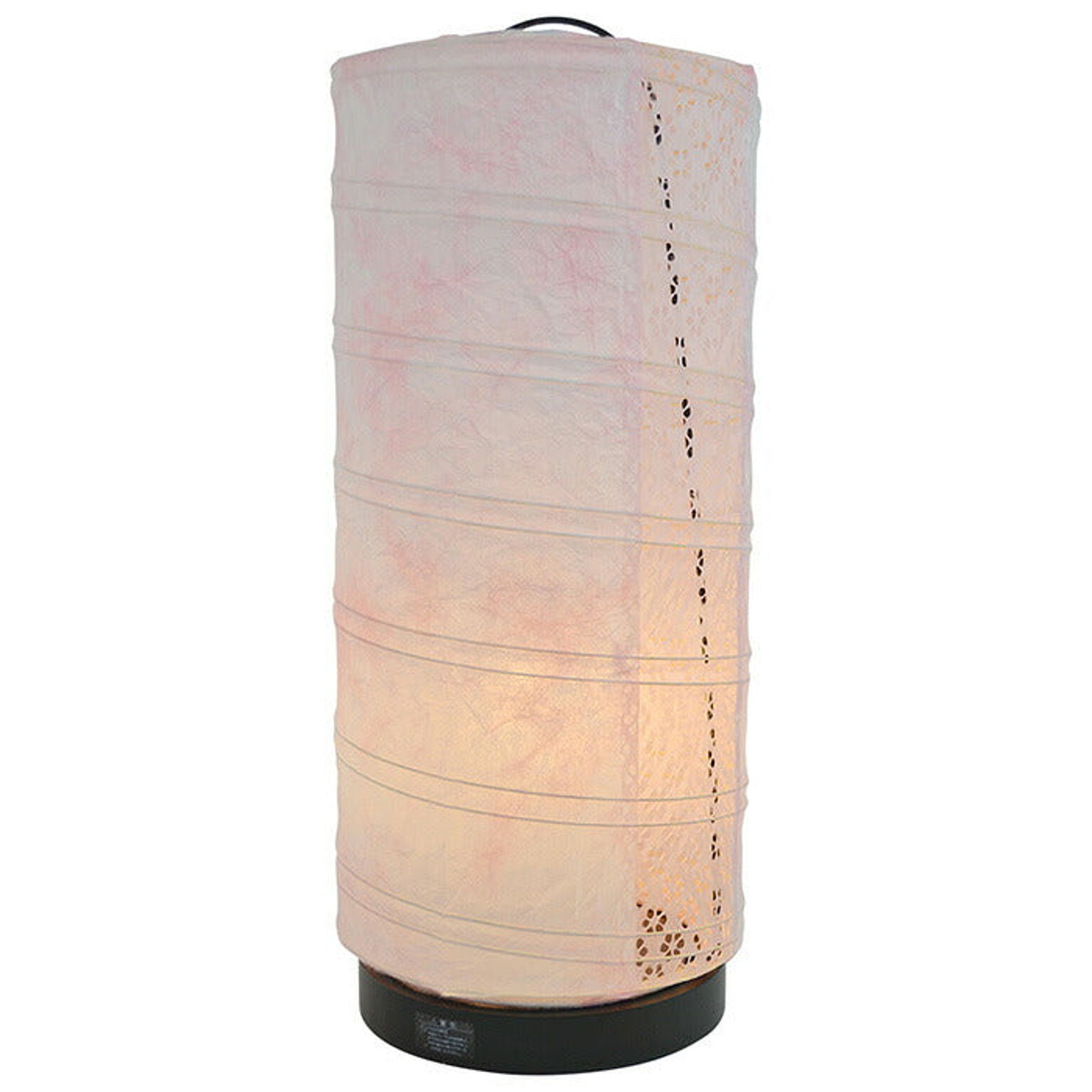 テーブルライト 和紙 aurora 若狭桃×小梅ピンク（1面） 電球付属 幅180x奥行180x高さ430mm 彩光デザイン