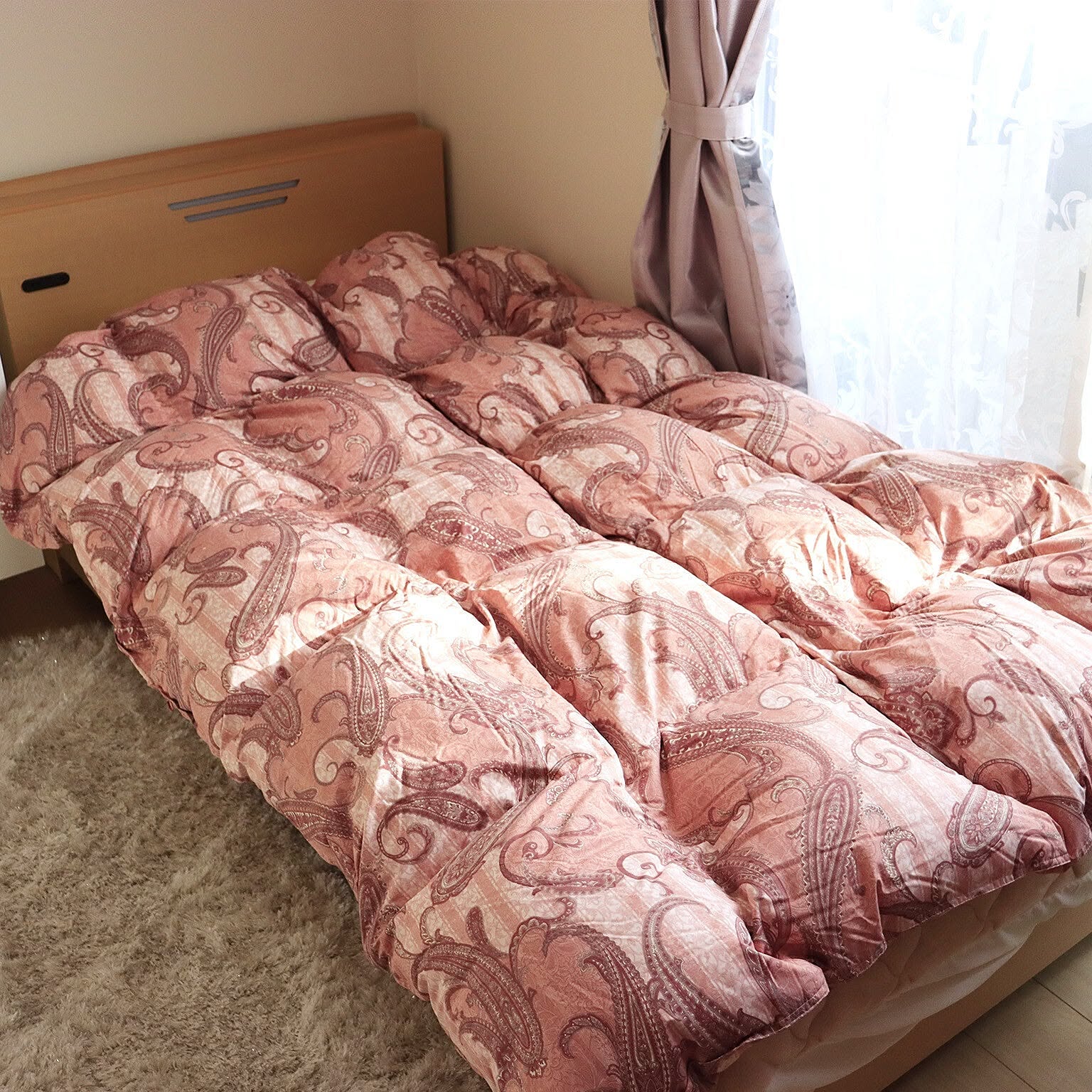 ストレヴァ 北欧デザイン両面プリント羽根ふとん2枚