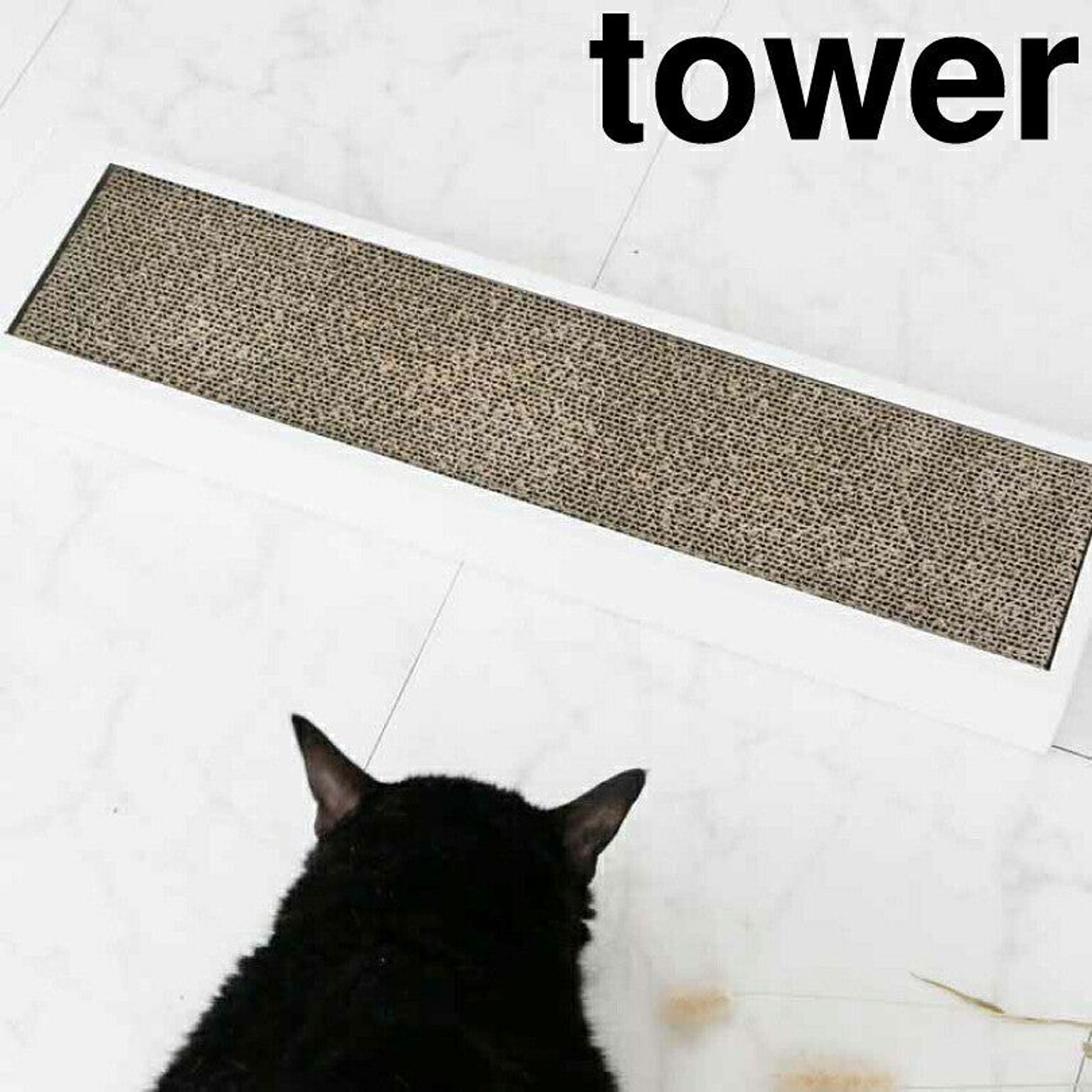 【タワー】猫の爪とぎケース タワー ホワイト