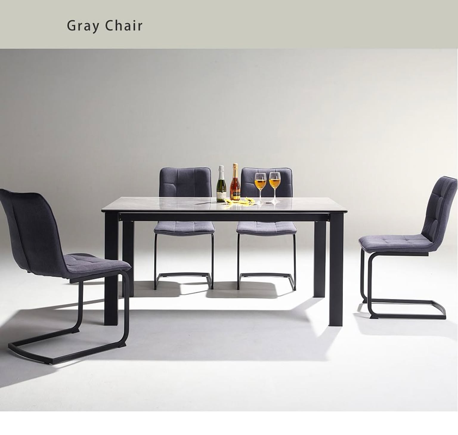 在庫通販 カンティレバー ダイニングチェア 2脚セット ブラック 黒