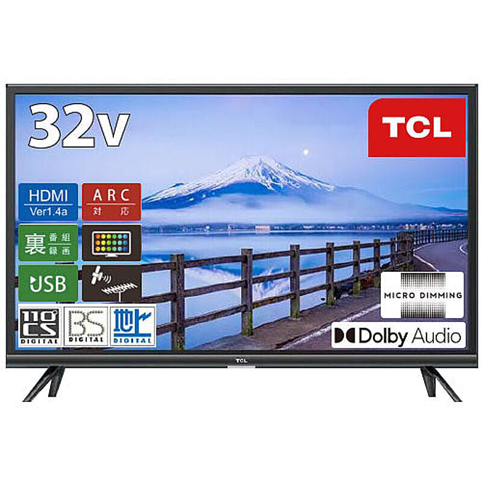 液晶テレビ 32インチ Wチューナー 裏番組録画対応 TCL 32D200 管理No. 4589449351738 - 通販