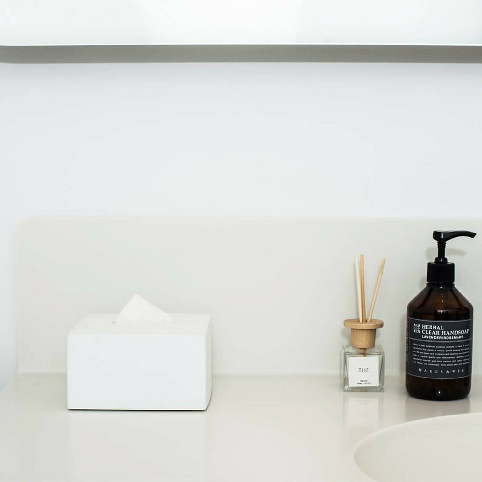 【bar half】ティッシュケース(ハーフサイズ)ホワイト