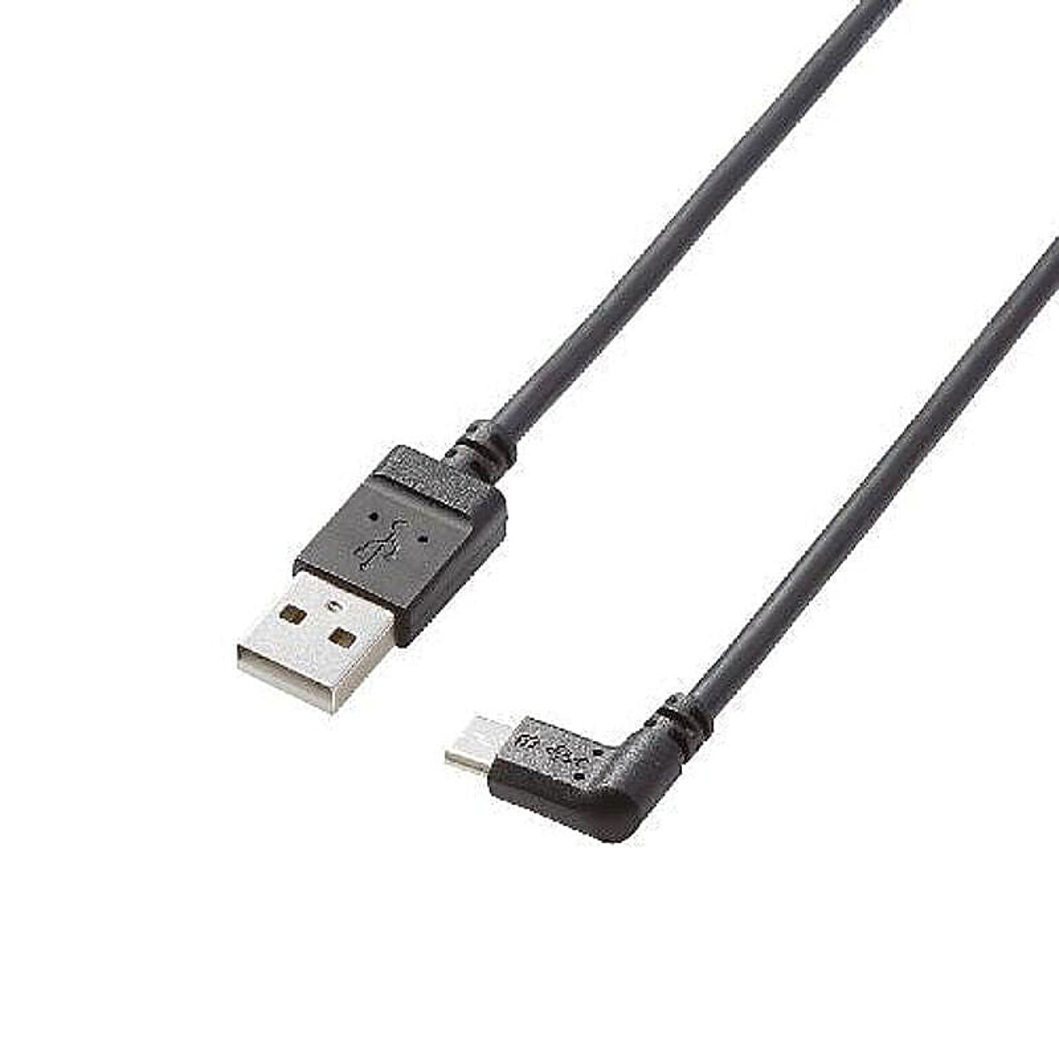 エレコム micro-USBケーブル(L字右側接続タイプ) TB-AMBXR2U12BK 管理No. 4953103488045