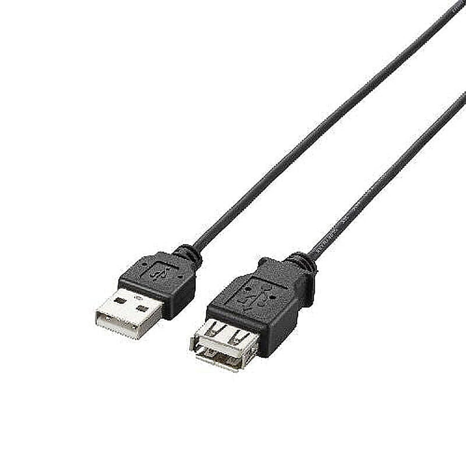 エレコム　極細USB2.0延長ケーブル(A-A延長タイプ)　U2C-EXN10BK 管理No. 4953103440135